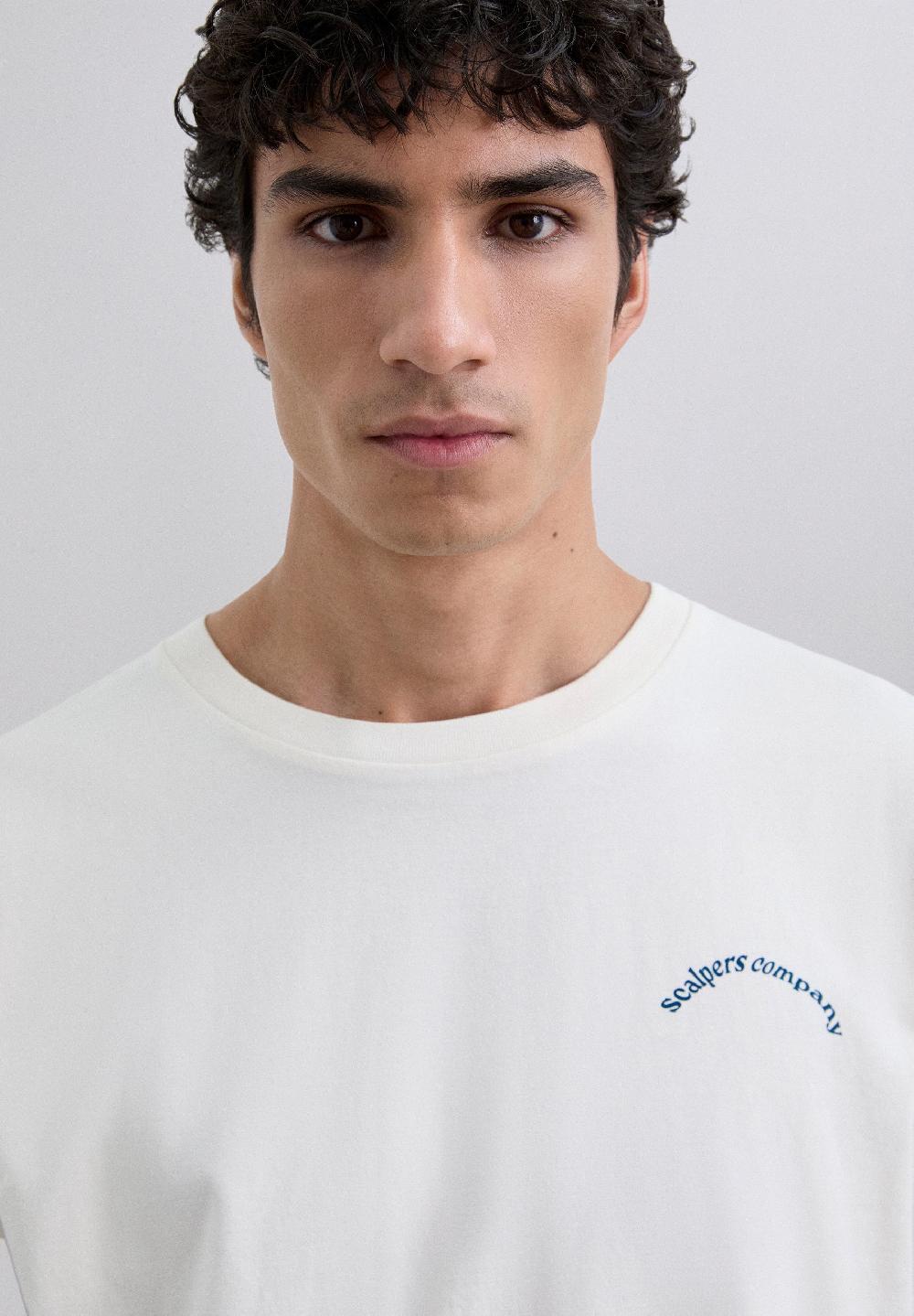 Scalpers T-SHIRT WITH LOGO PRINT CREAM