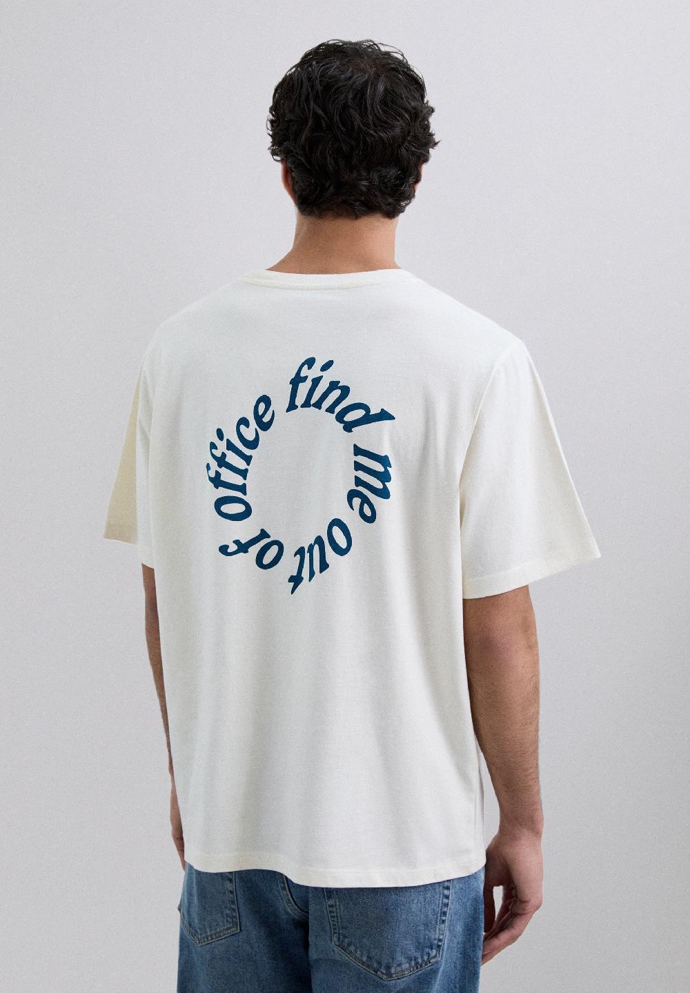 scalpers T-SHIRT WITH LOGO PRINT CREAM