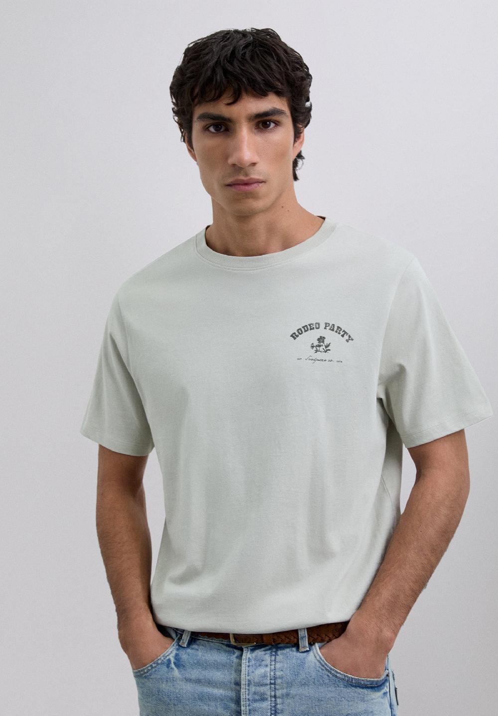Scalpers T-SHIRT WITH LOGO PRINT LIGHT GREY