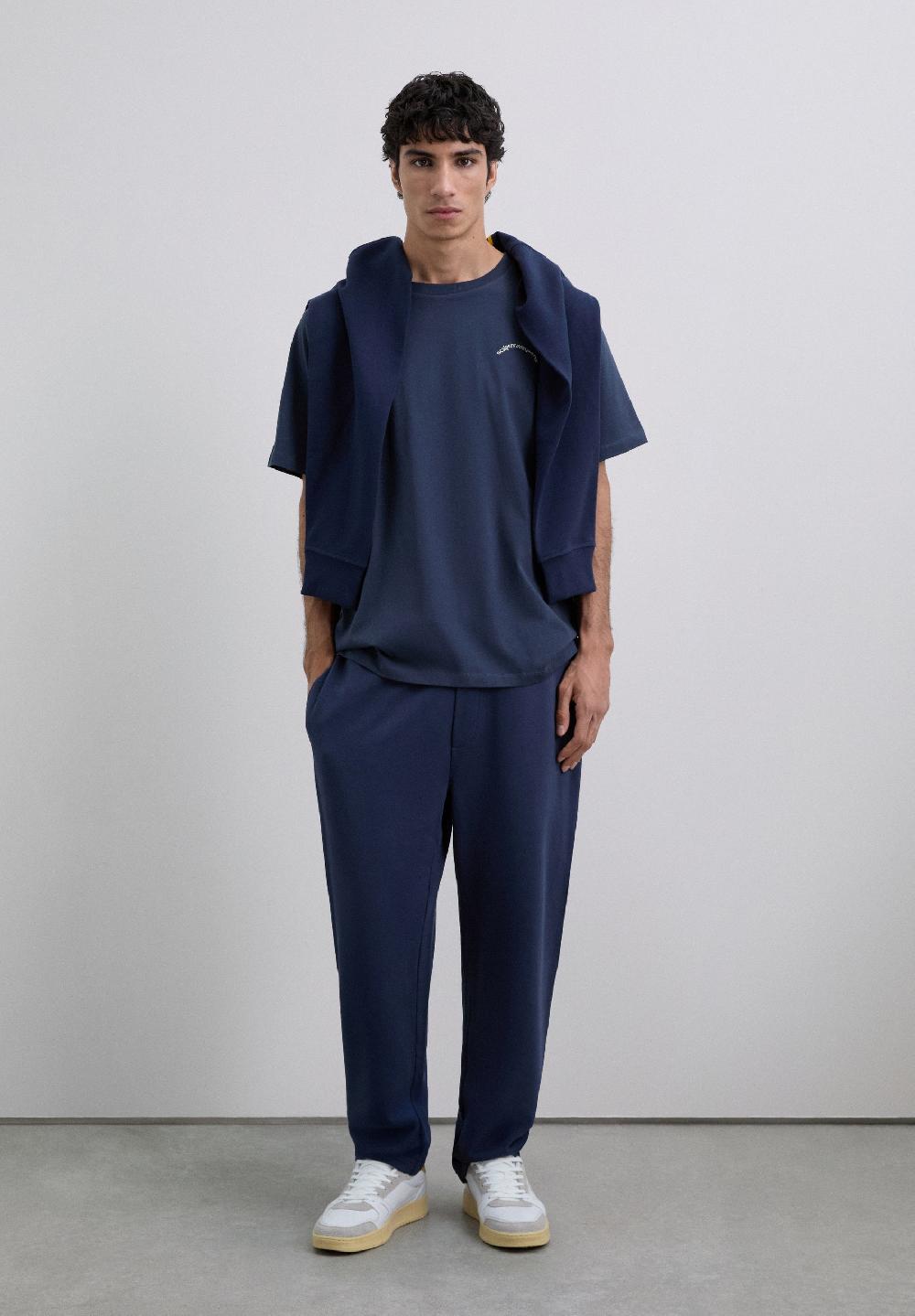 Scalpers T-SHIRT WITH LOGO PRINT NAVY