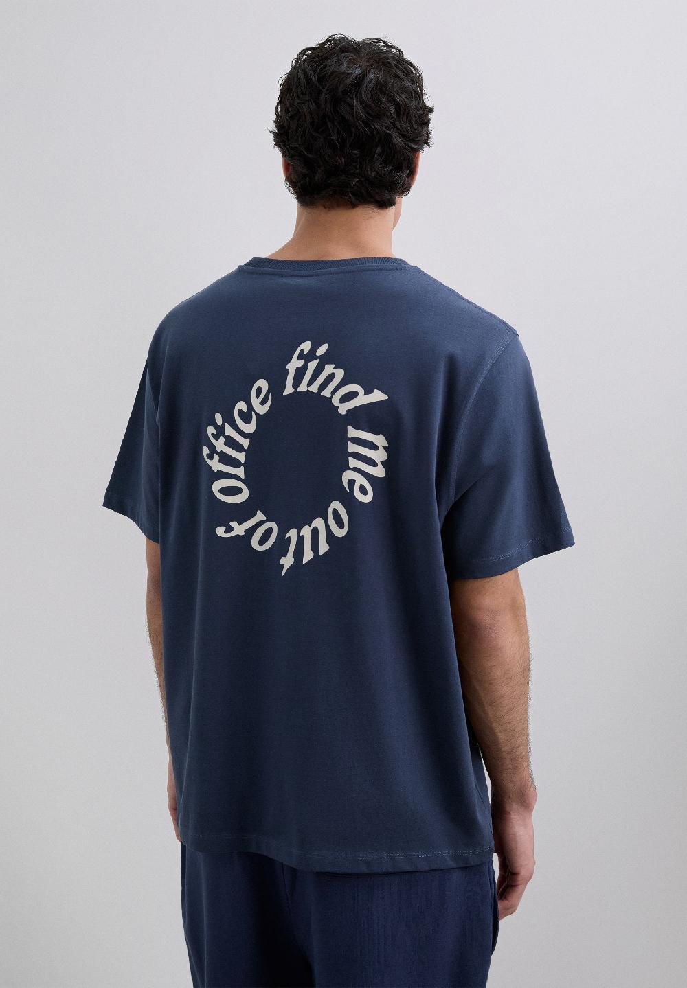 scalpers T-SHIRT WITH LOGO PRINT NAVY
