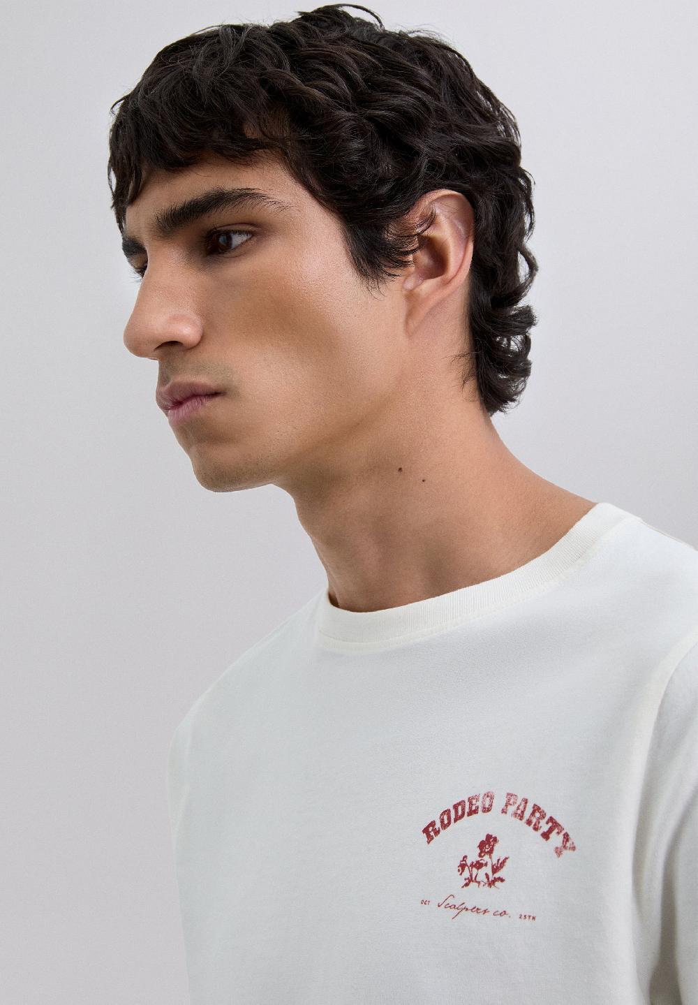 Scalpers T-SHIRT WITH LOGO PRINT OFF WHITE