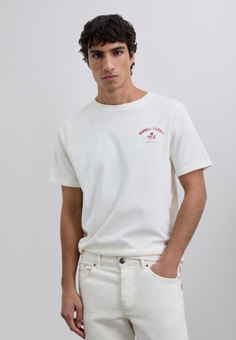 Scalpers T-SHIRT WITH LOGO PRINT OFF WHITE