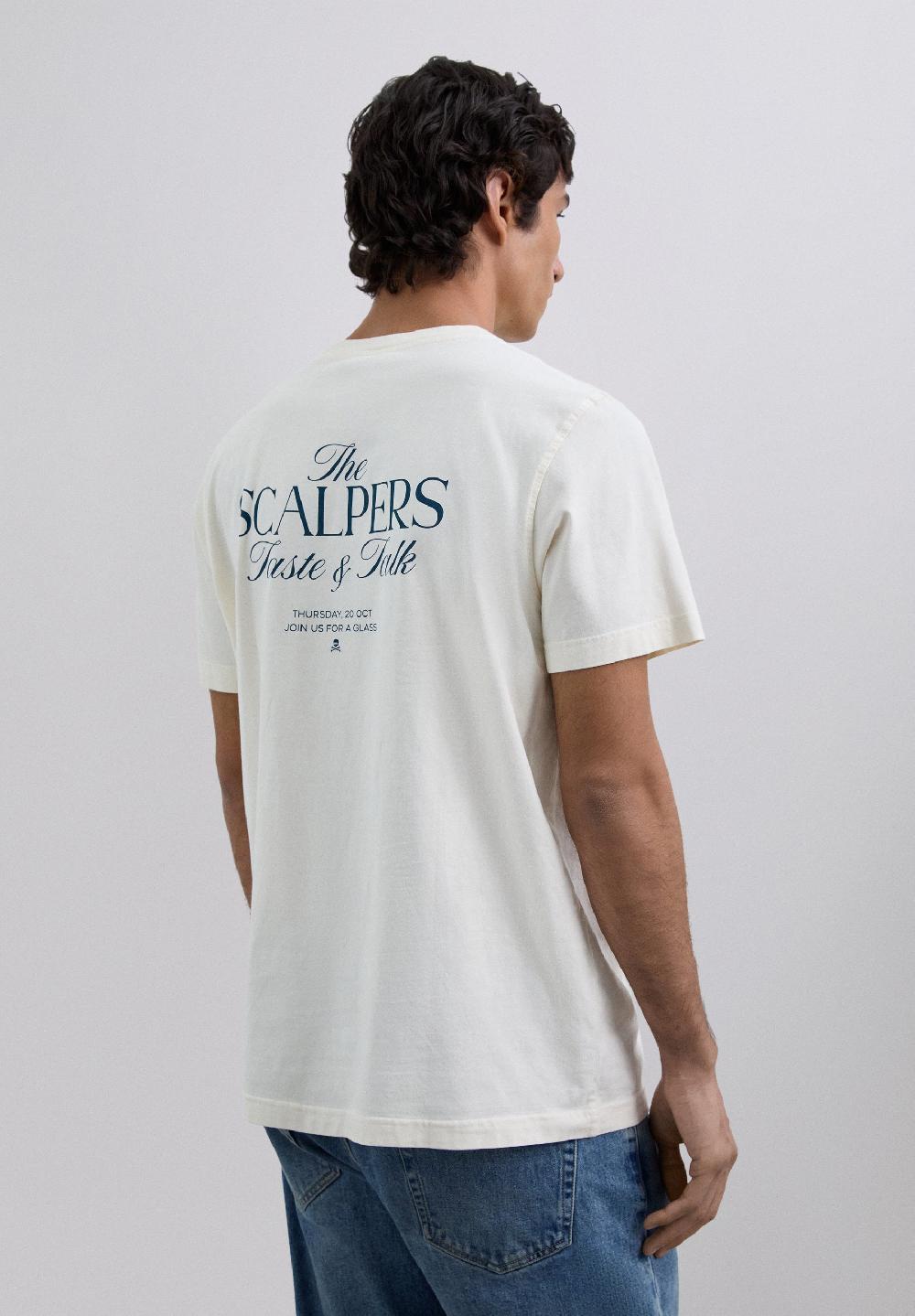 Scalpers T-SHIRT WITH LOGO PRINT OFF WHITE