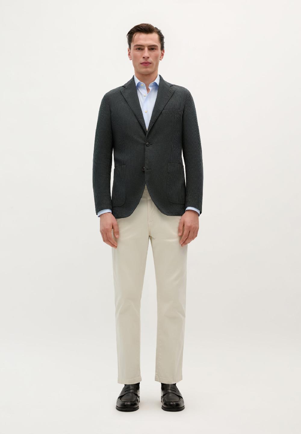 Scalpers TAILORED BLAZER WITH POCKETS KHAKI CHECK