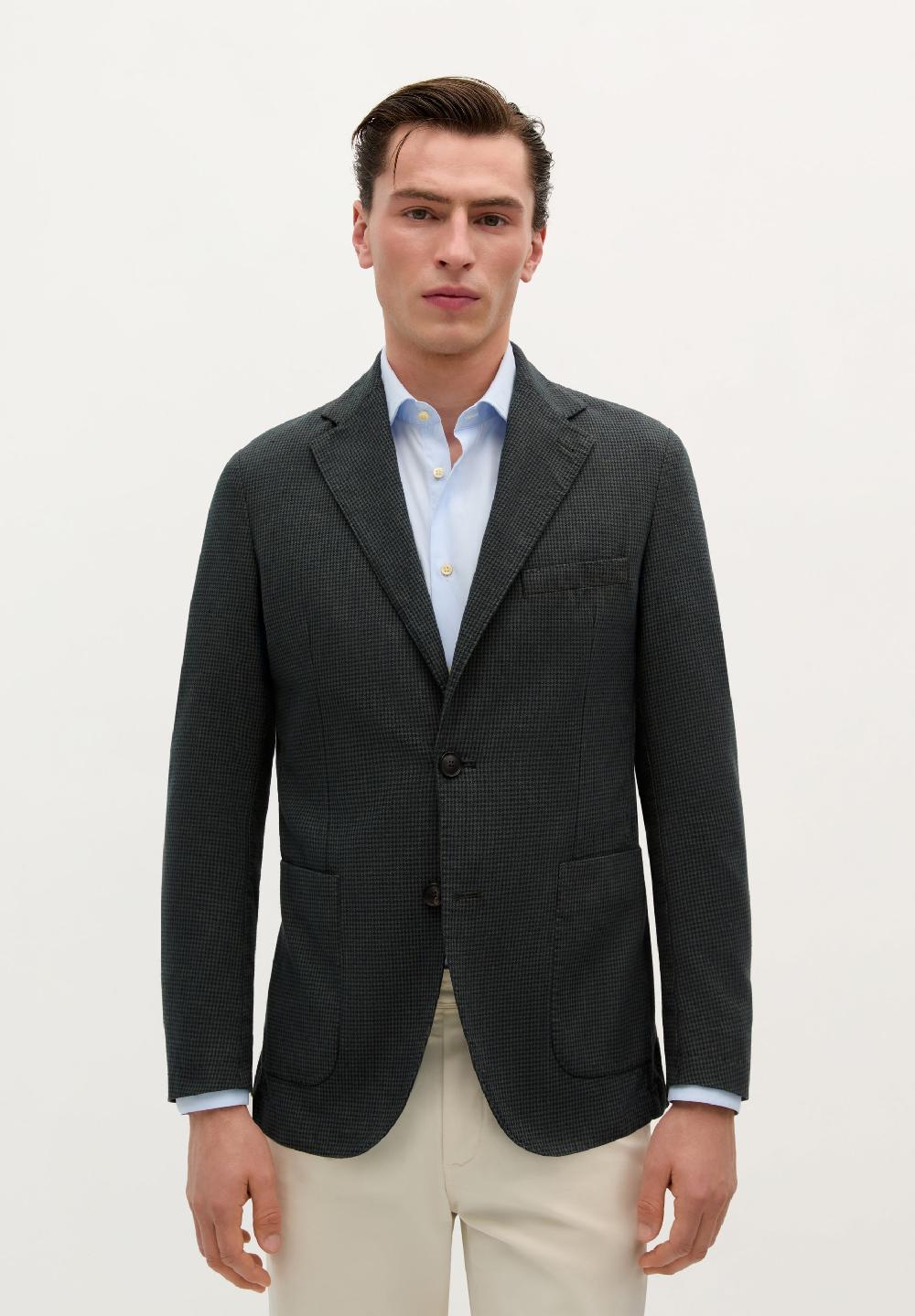 scalpers TAILORED BLAZER WITH POCKETS KHAKI CHECK