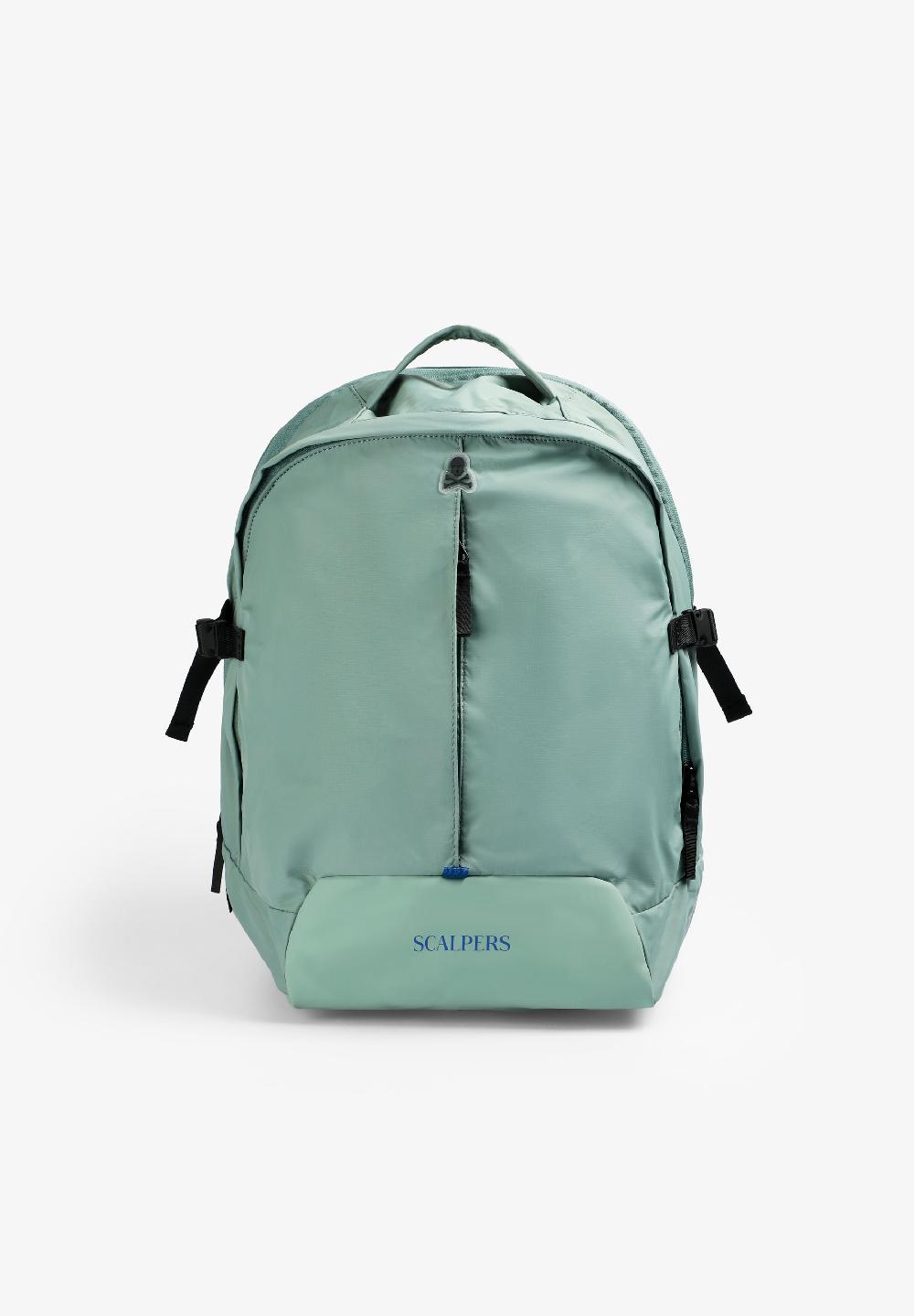 scalpers TECHNICAL BACKPACK WITH LOGO LIGHT GREEN