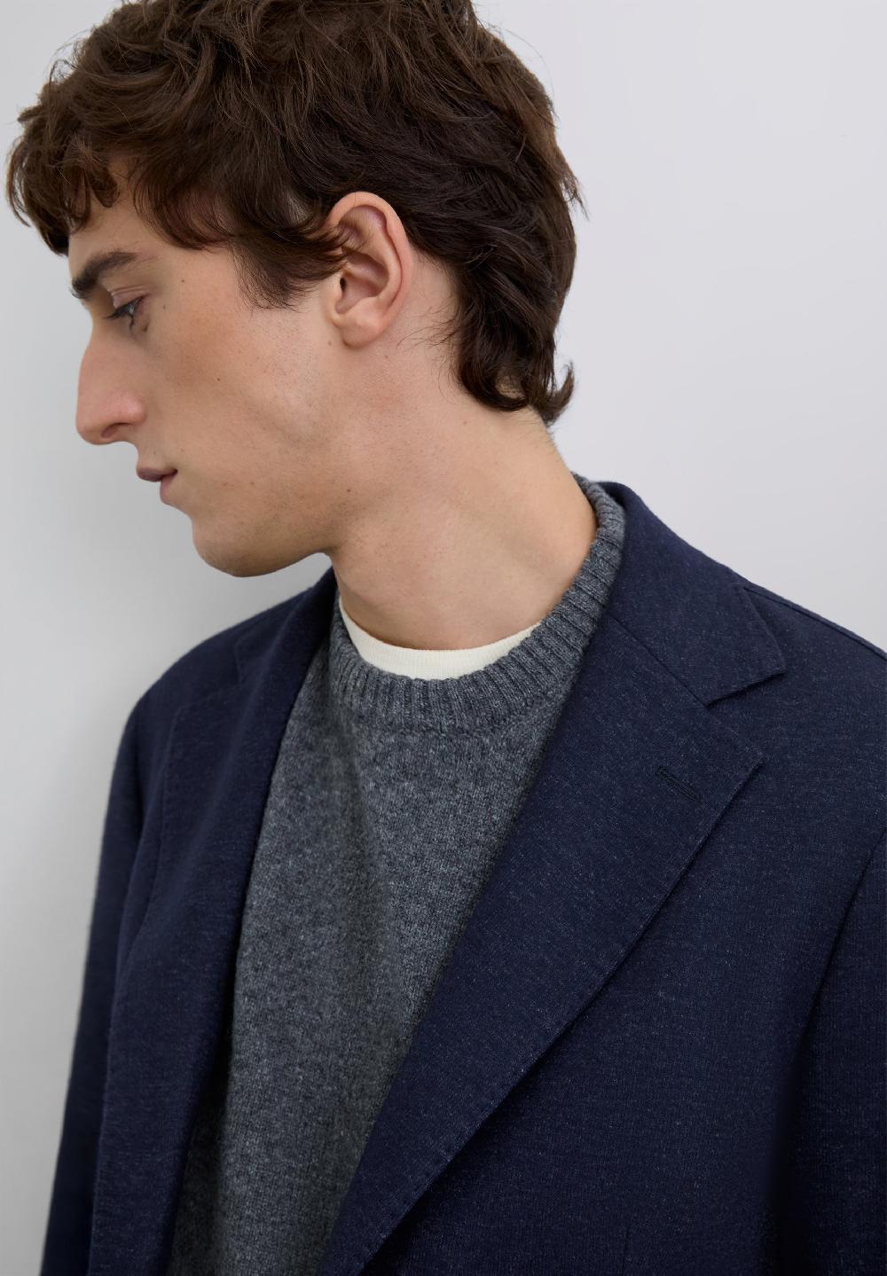 Scalpers TECHNICAL WOOL BLAZER NAVY