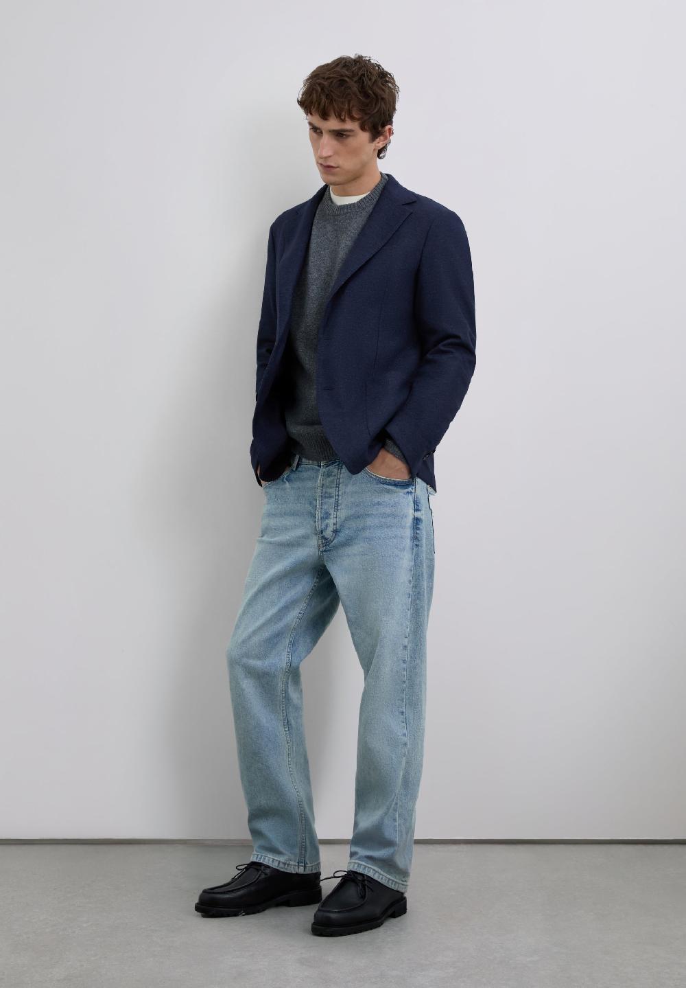 scalpers TECHNICAL WOOL BLAZER NAVY
