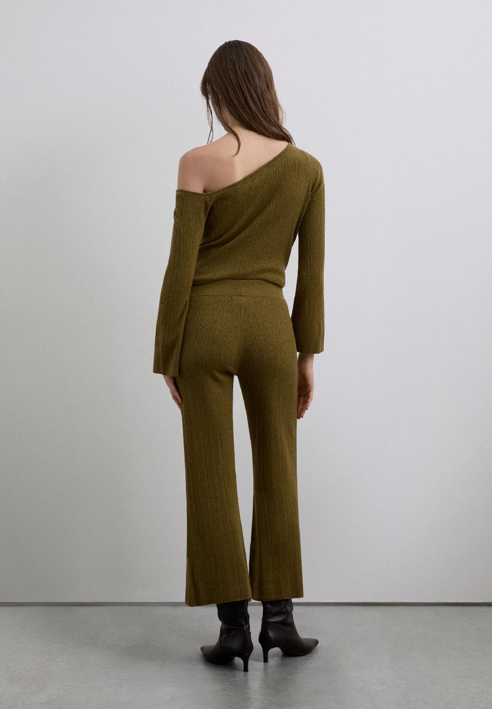 Scalpers TEXTURED CULOTTES KHAKI
