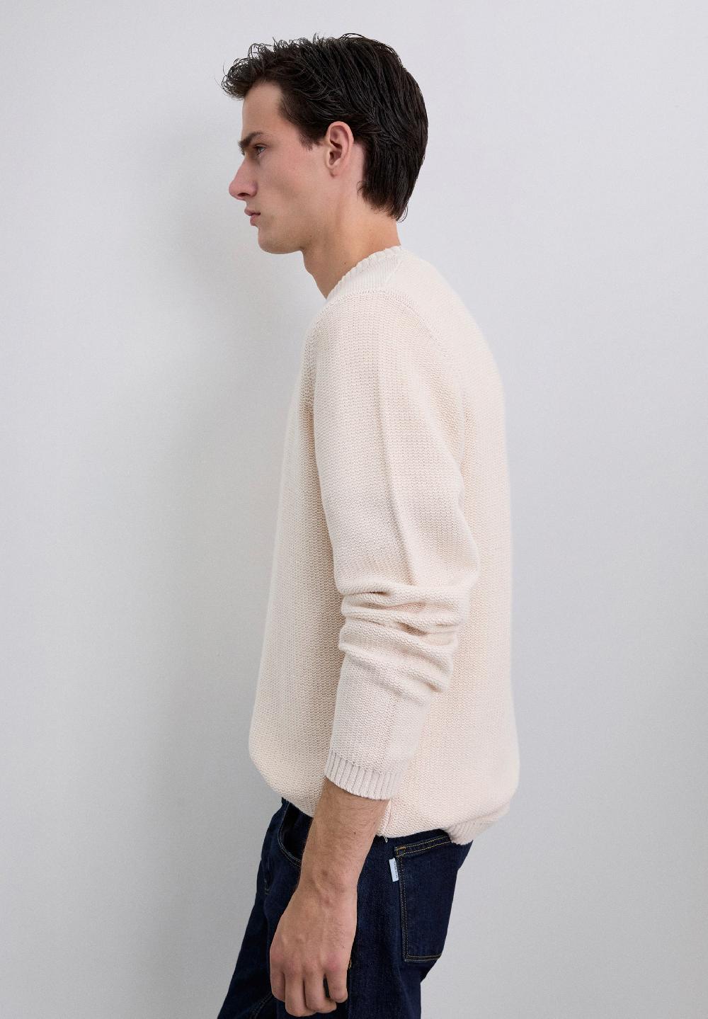 Scalpers TEXTURED KNIT SWEATER CREAM