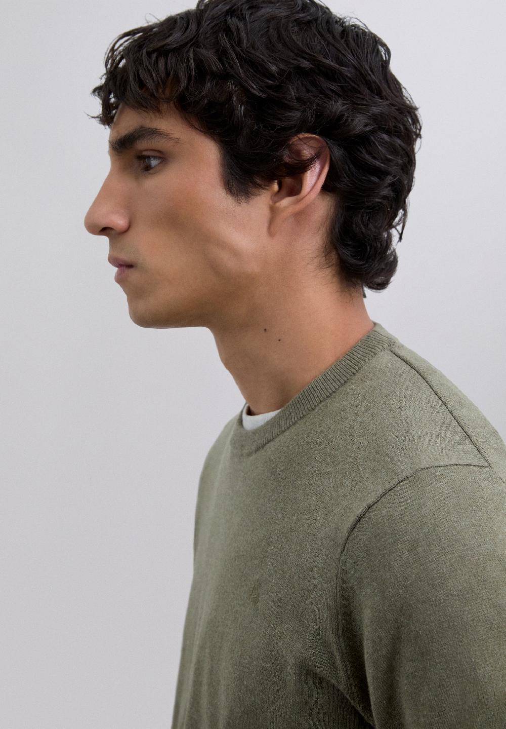 Scalpers TEXTURED KNIT SWEATER LIGHT KHAKI