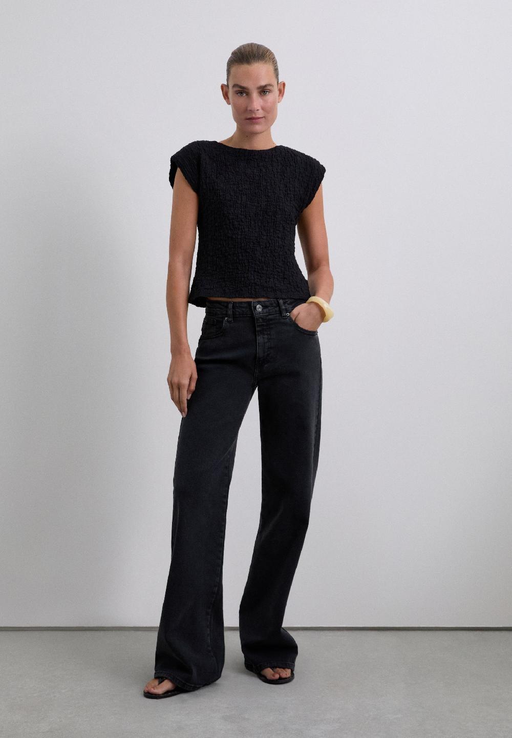 Scalpers TEXTURED T-SHIRT BLACK