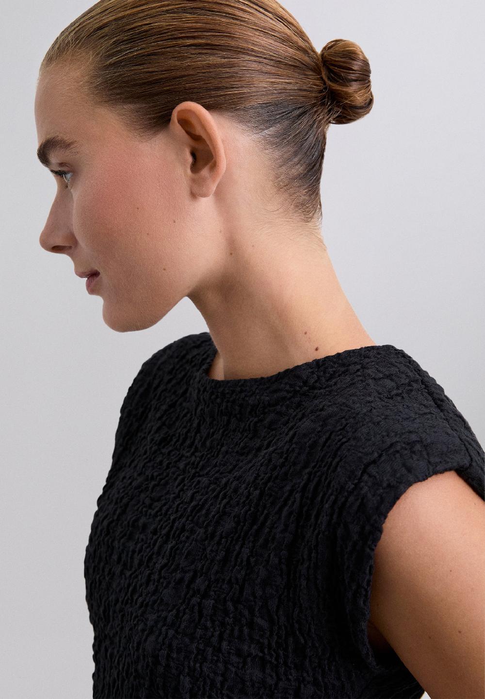 Scalpers TEXTURED T-SHIRT BLACK