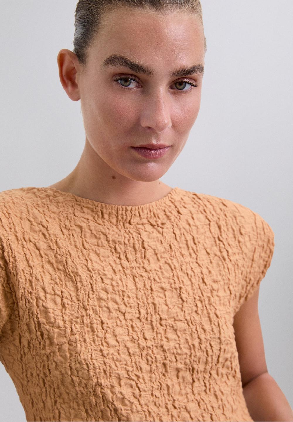 Scalpers TEXTURED T-SHIRT PEACH