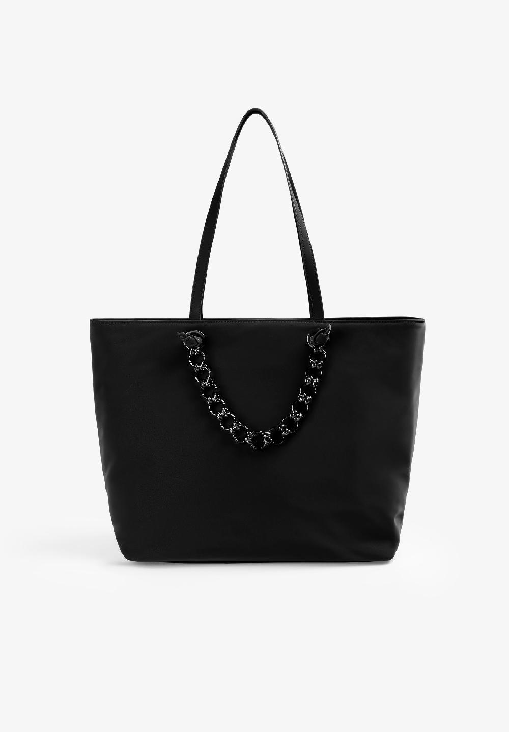 Scalpers TOTE BAG WITH CHAIN BLACK