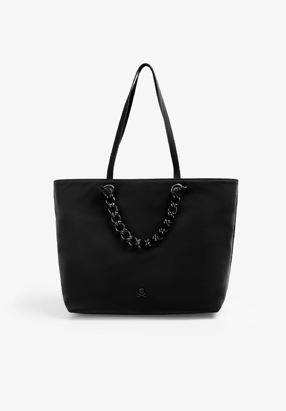 scalpers TOTE BAG WITH CHAIN BLACK