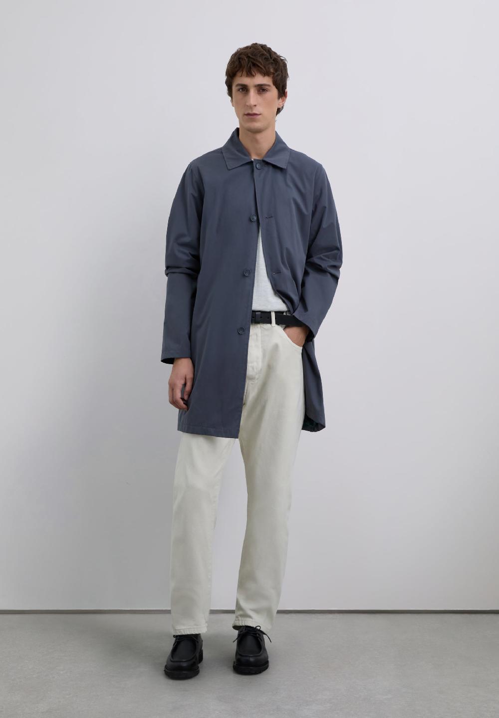 Scalpers TRENCH COAT WITH SKULL DARK NAVY