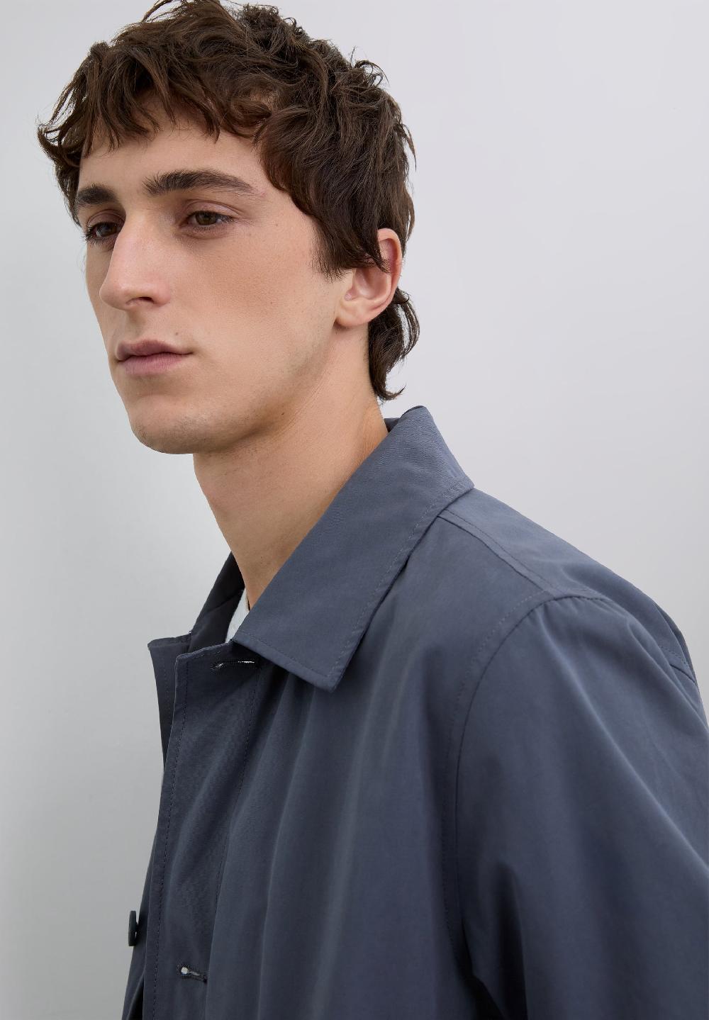 Scalpers TRENCH COAT WITH SKULL DARK NAVY