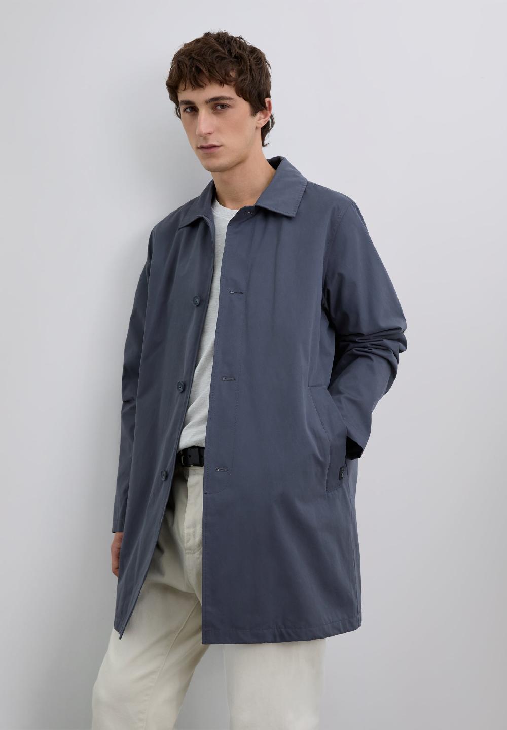 Scalpers TRENCH COAT WITH SKULL DARK NAVY
