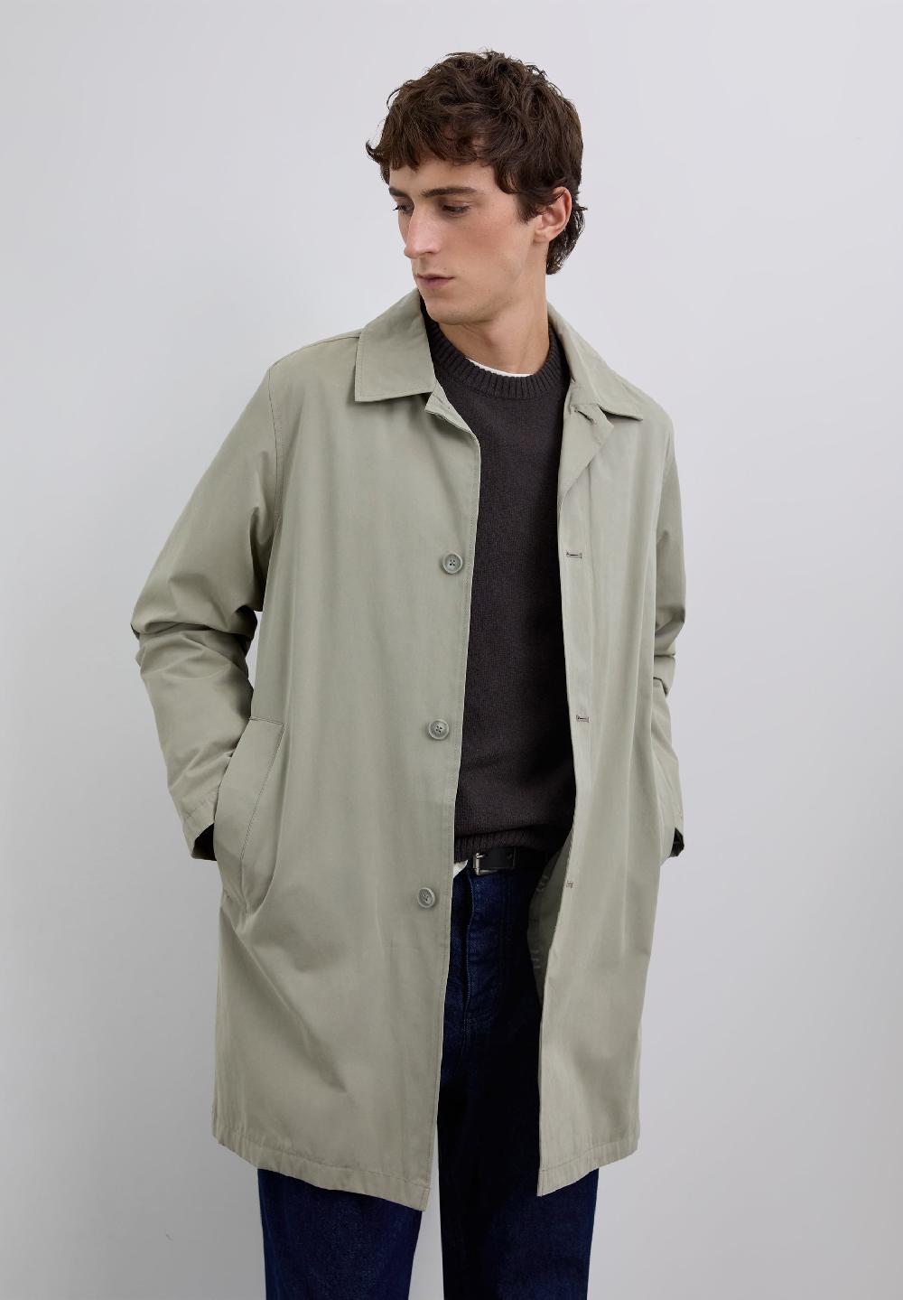 Scalpers TRENCH COAT WITH SKULL TAUPE