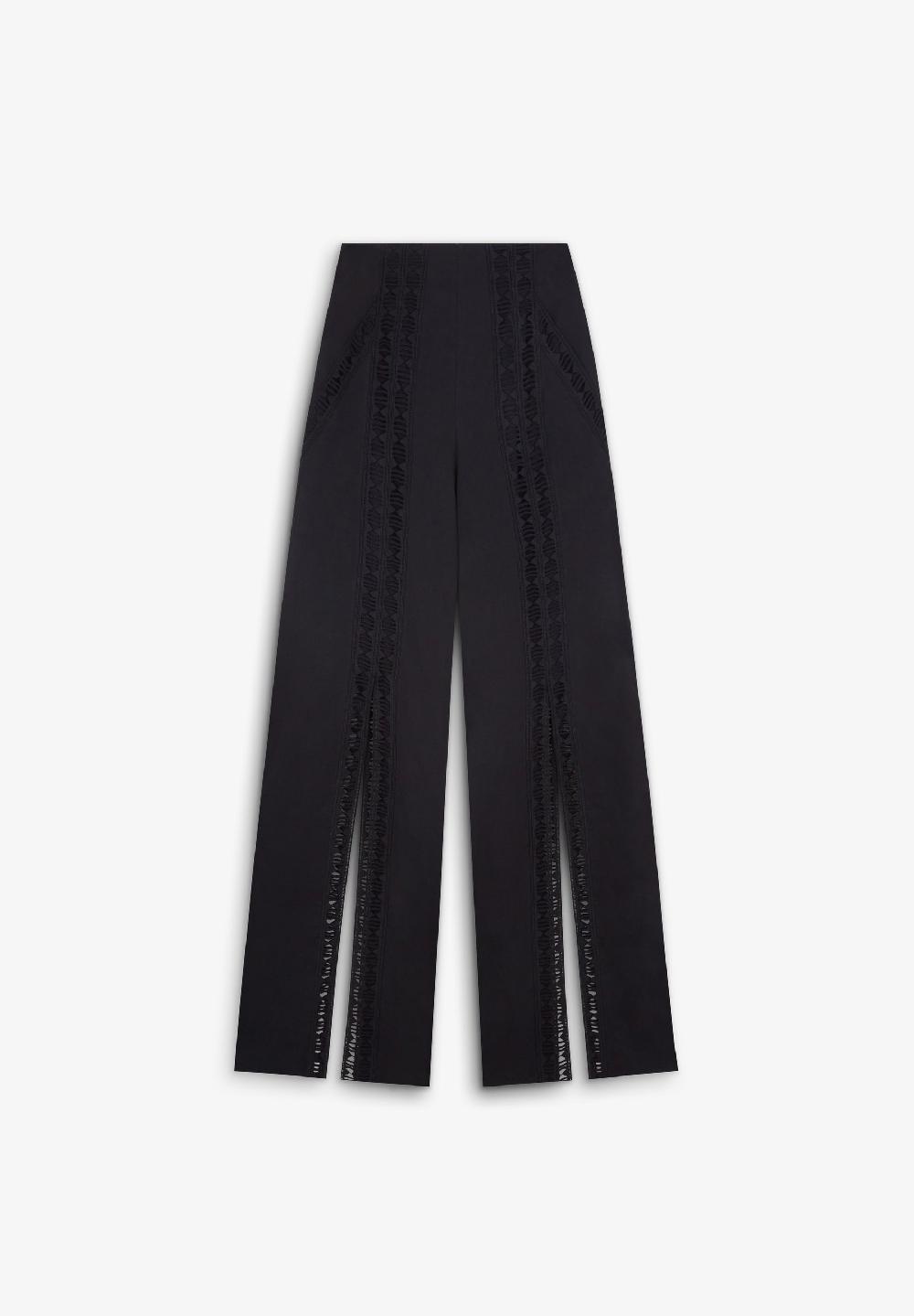 Scalpers TROUSERS WITH EMBROIDERED DETAIL BLACK