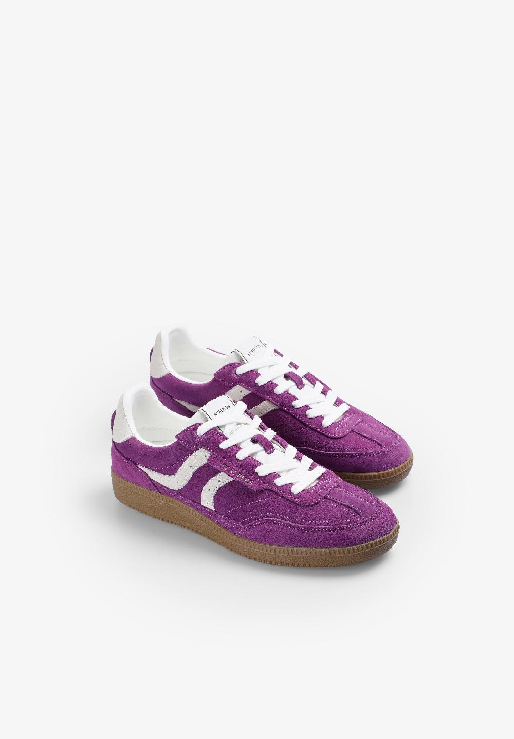 Scalpers TWO-TONE LEATHER SNEAKERS PURPLE