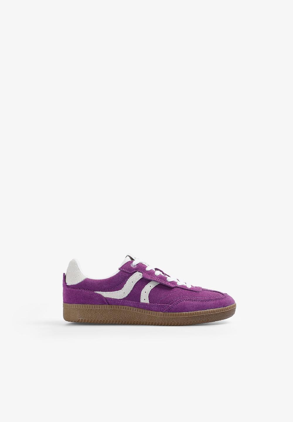 scalpers TWO-TONE LEATHER SNEAKERS PURPLE