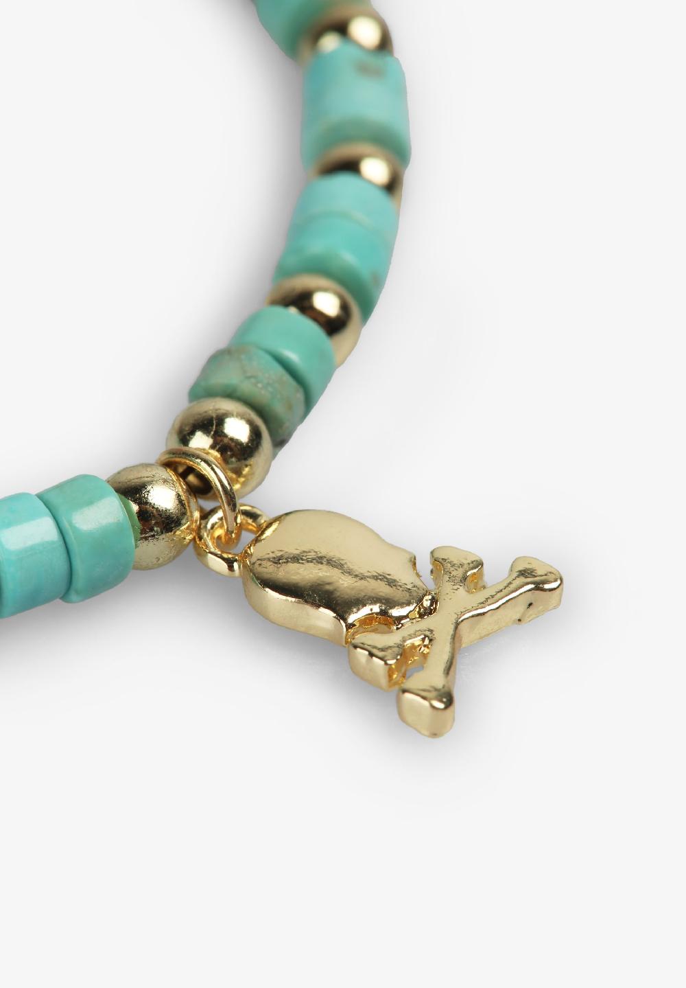 Scalpers UNISKULL STONES BRACELET TURQUOISE