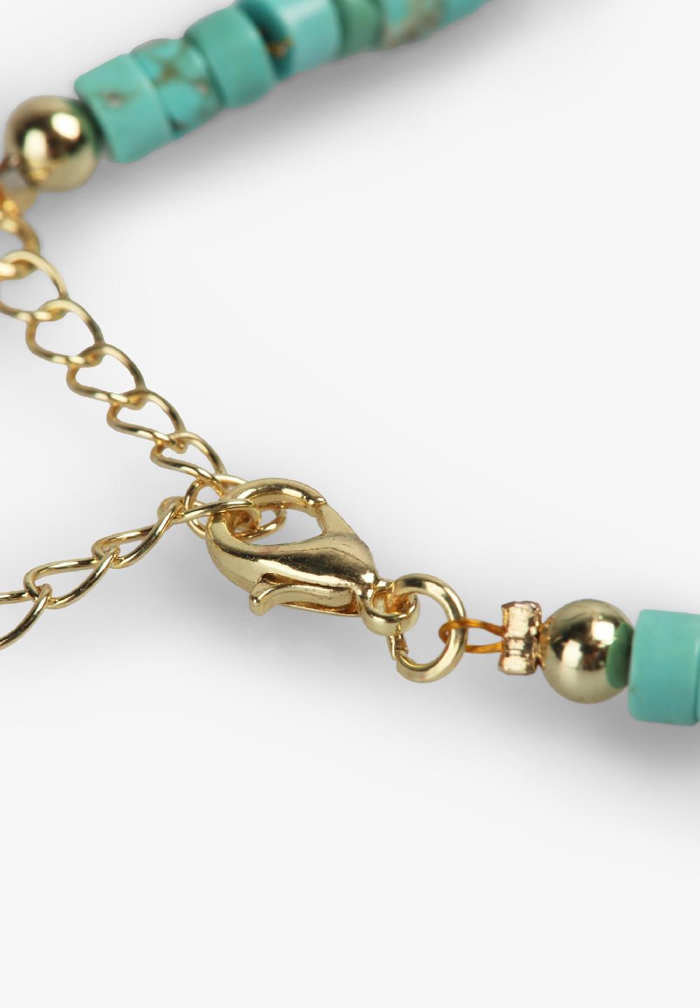 Scalpers UNISKULL STONES BRACELET TURQUOISE