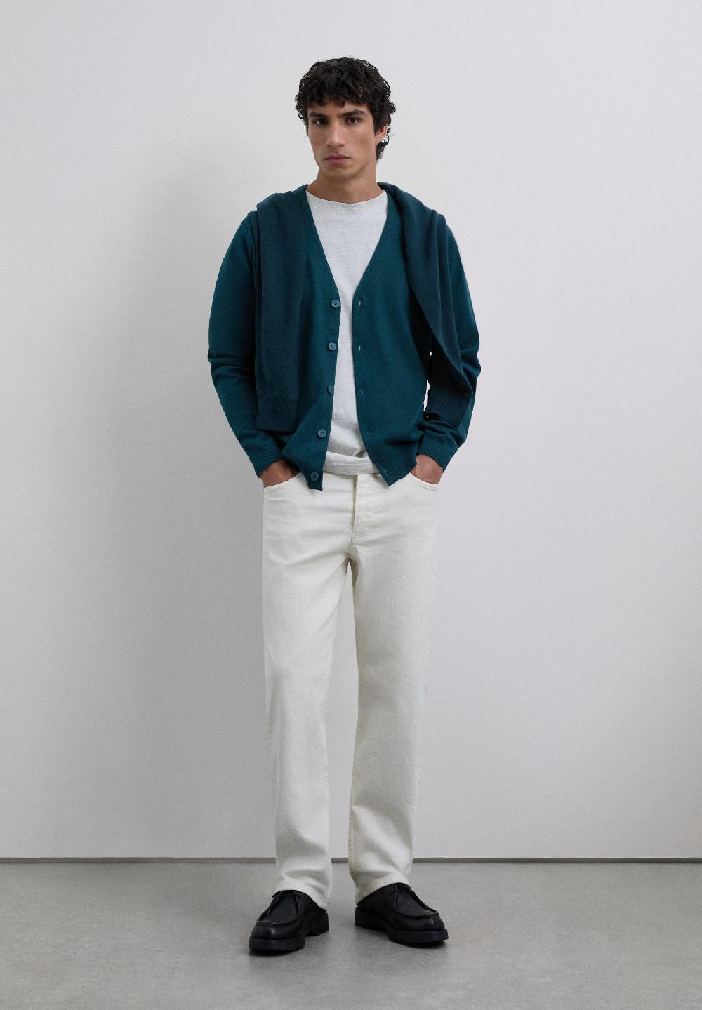 Scalpers V-NECK CARDIGAN WITH SKULL DARK GREEN