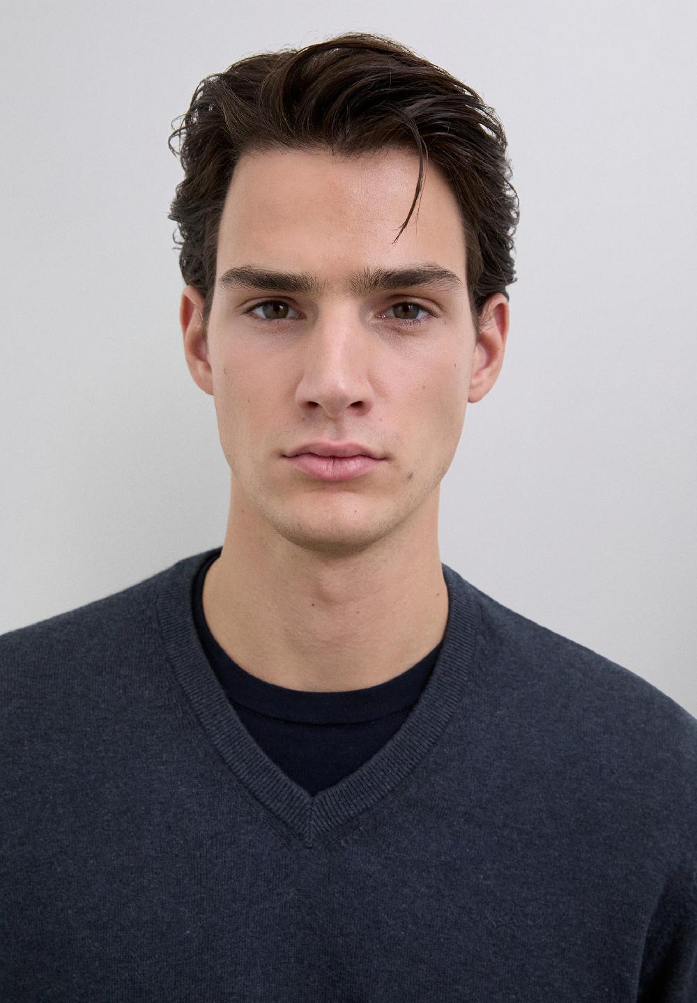 Scalpers V-NECK SKULL SWEATER DARK NAVY