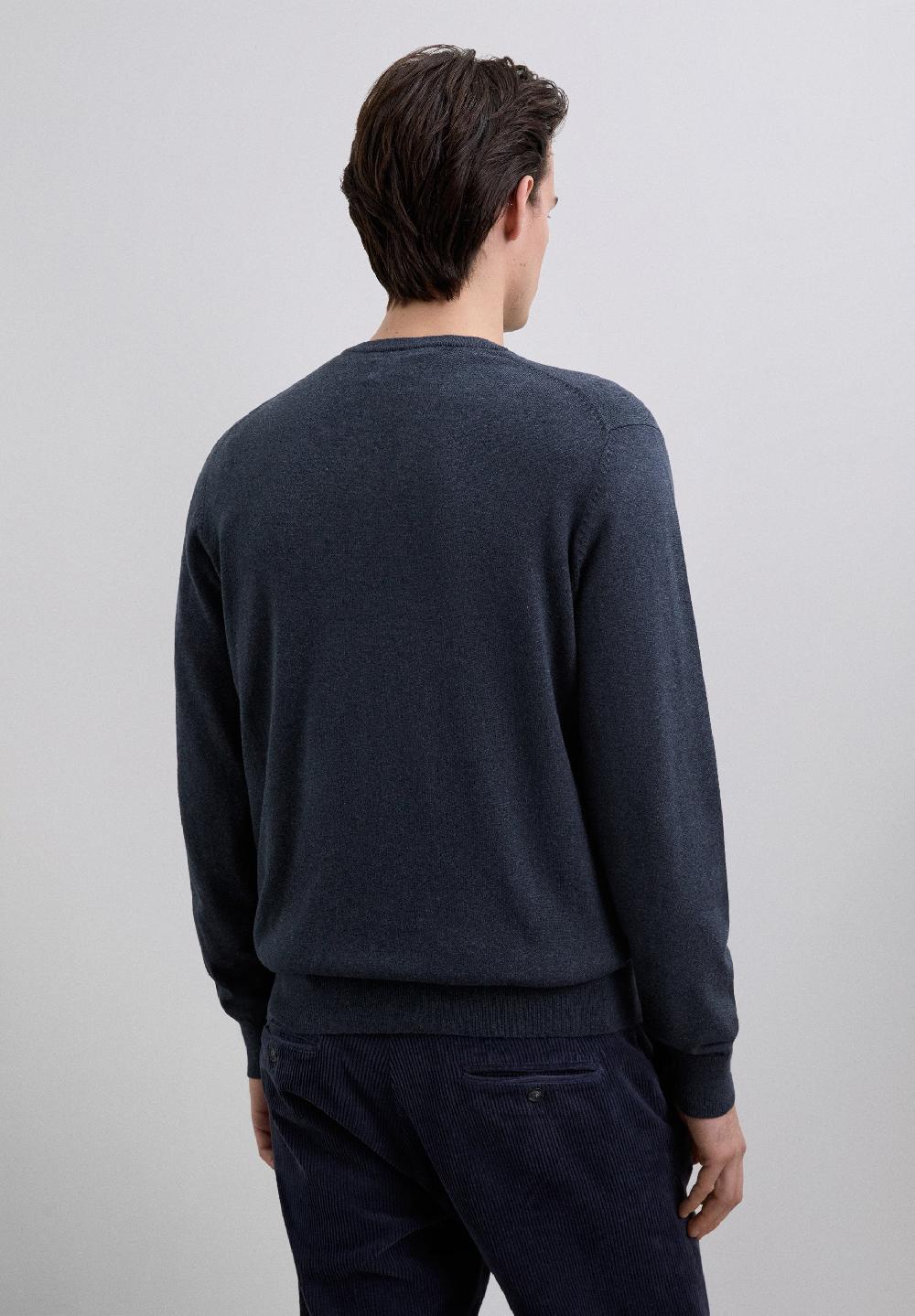 Scalpers V-NECK SKULL SWEATER DARK NAVY