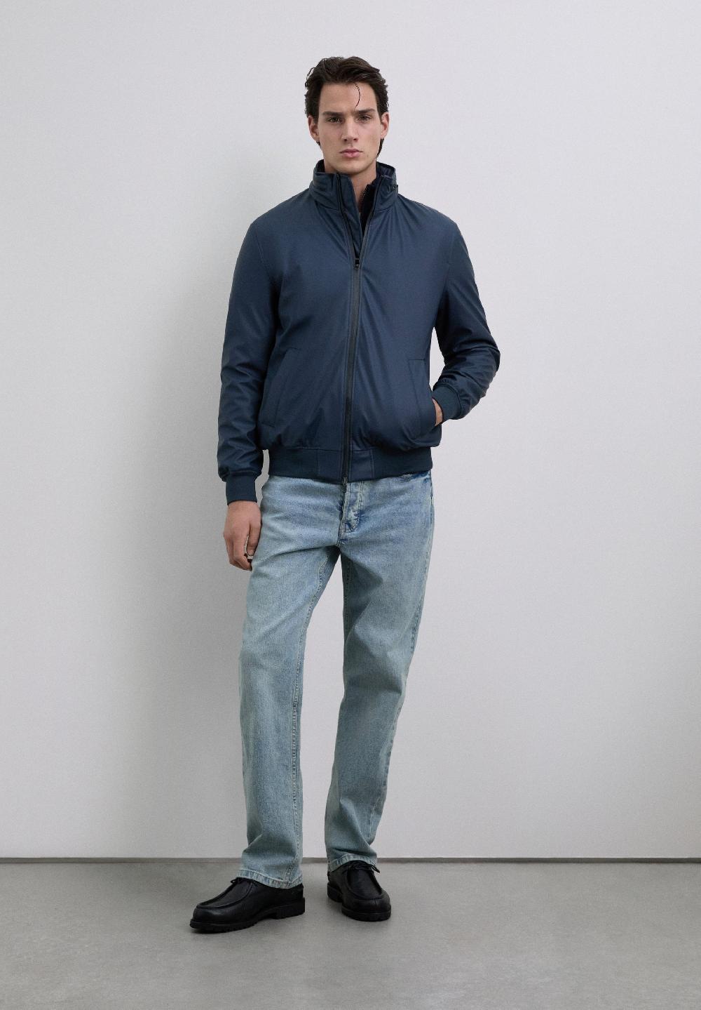 Scalpers WATERPROOF JACKET WITH HOOD DARK NAVY