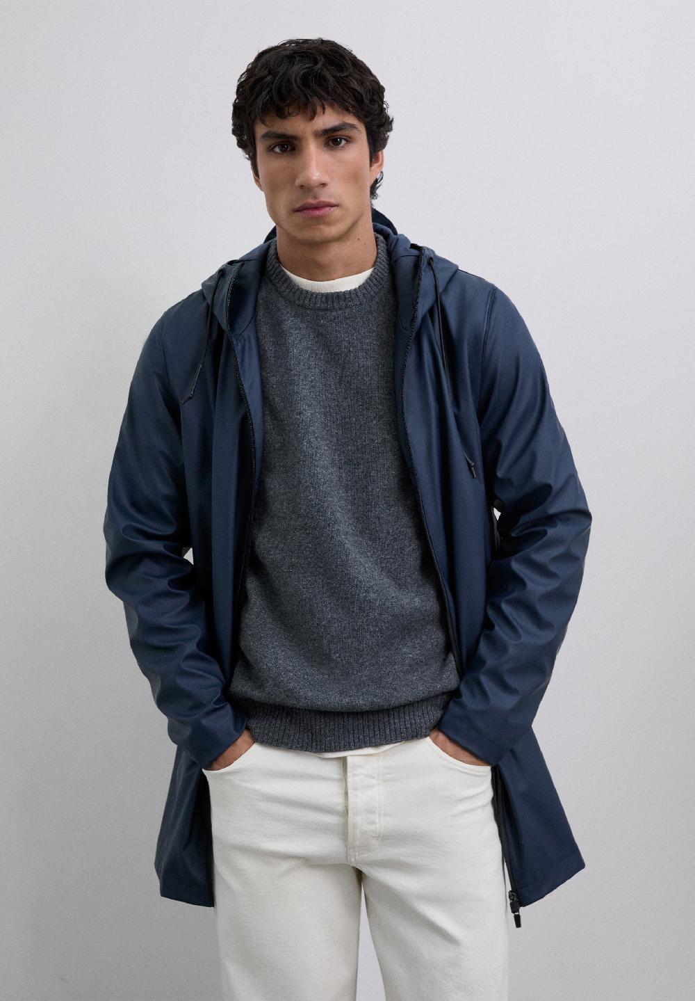 Scalpers WATERPROOF LOGO JACKET DARK NAVY