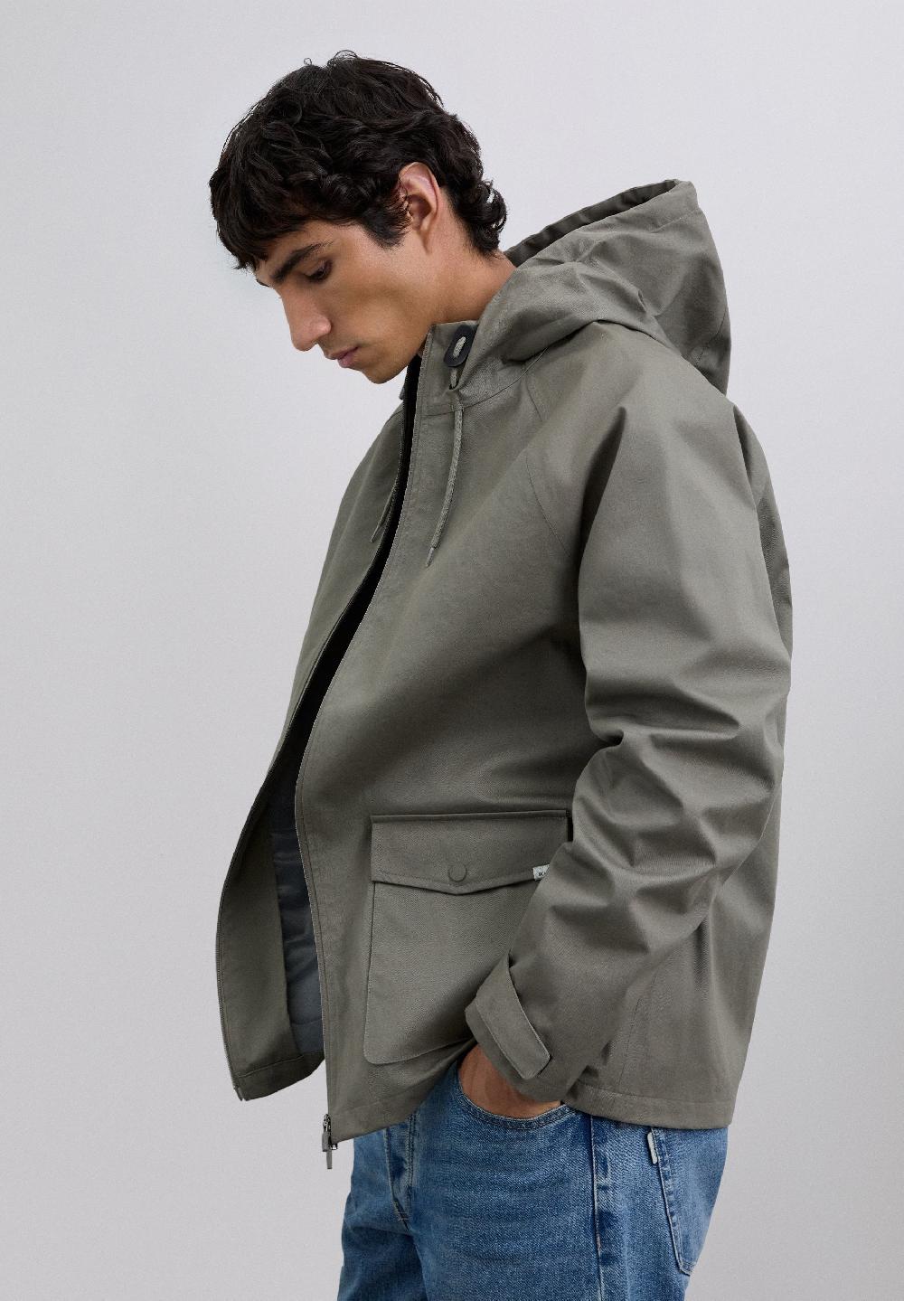 Scalpers WATERPROOF LOGO JACKET LIGHT KHAKI