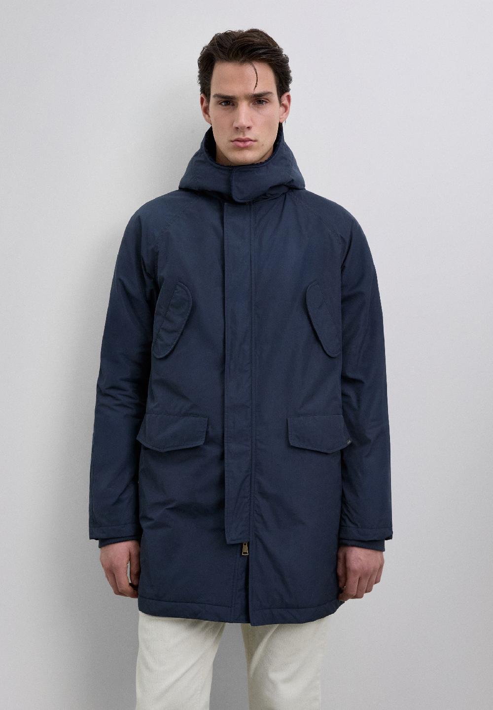 Scalpers WATERPROOF LOGO PARKA NAVY