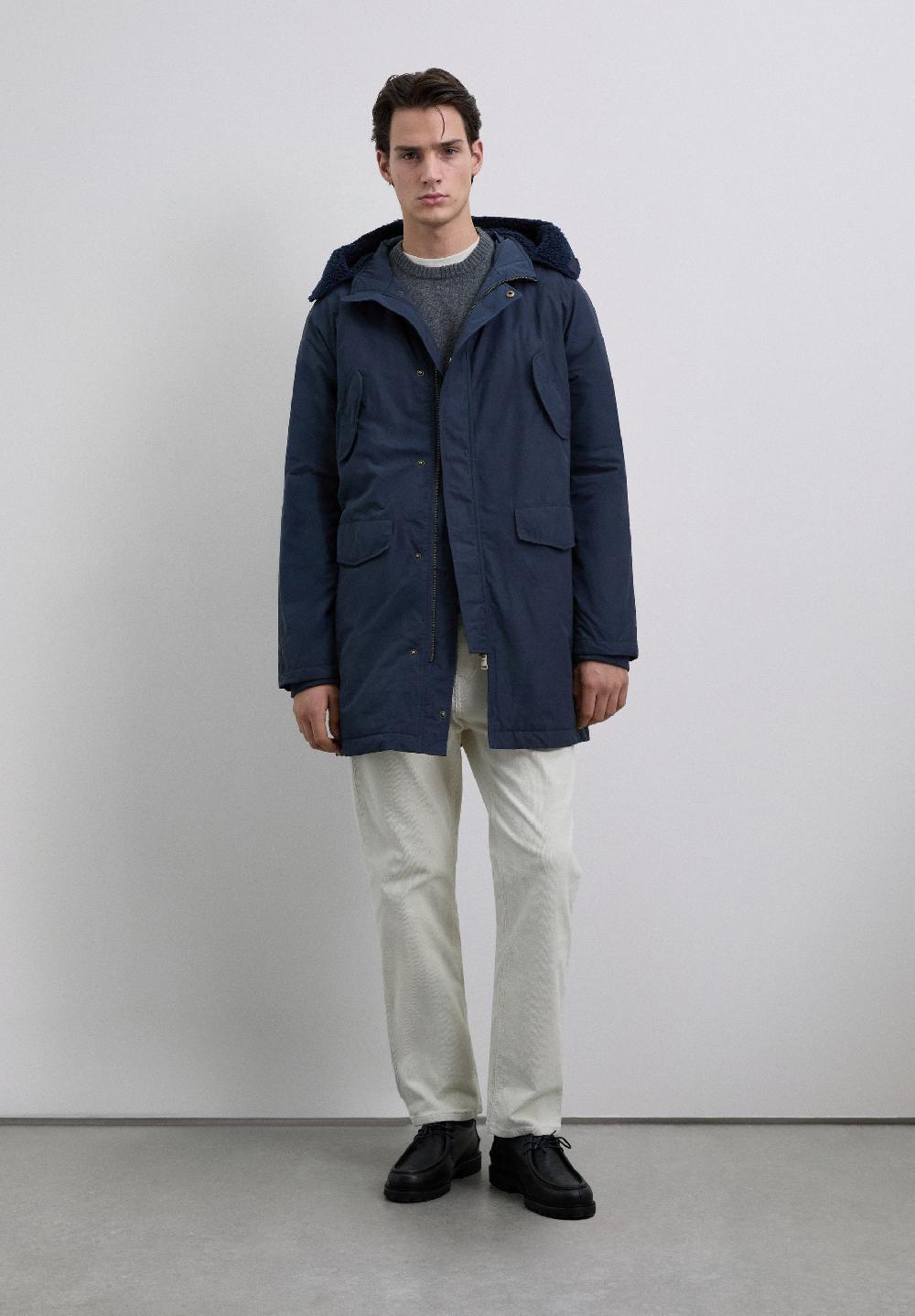 Scalpers WATERPROOF LOGO PARKA NAVY
