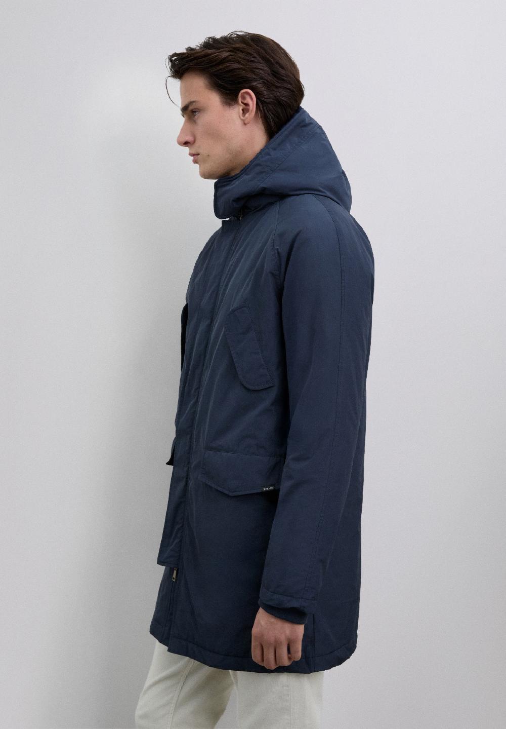 Scalpers WATERPROOF LOGO PARKA NAVY