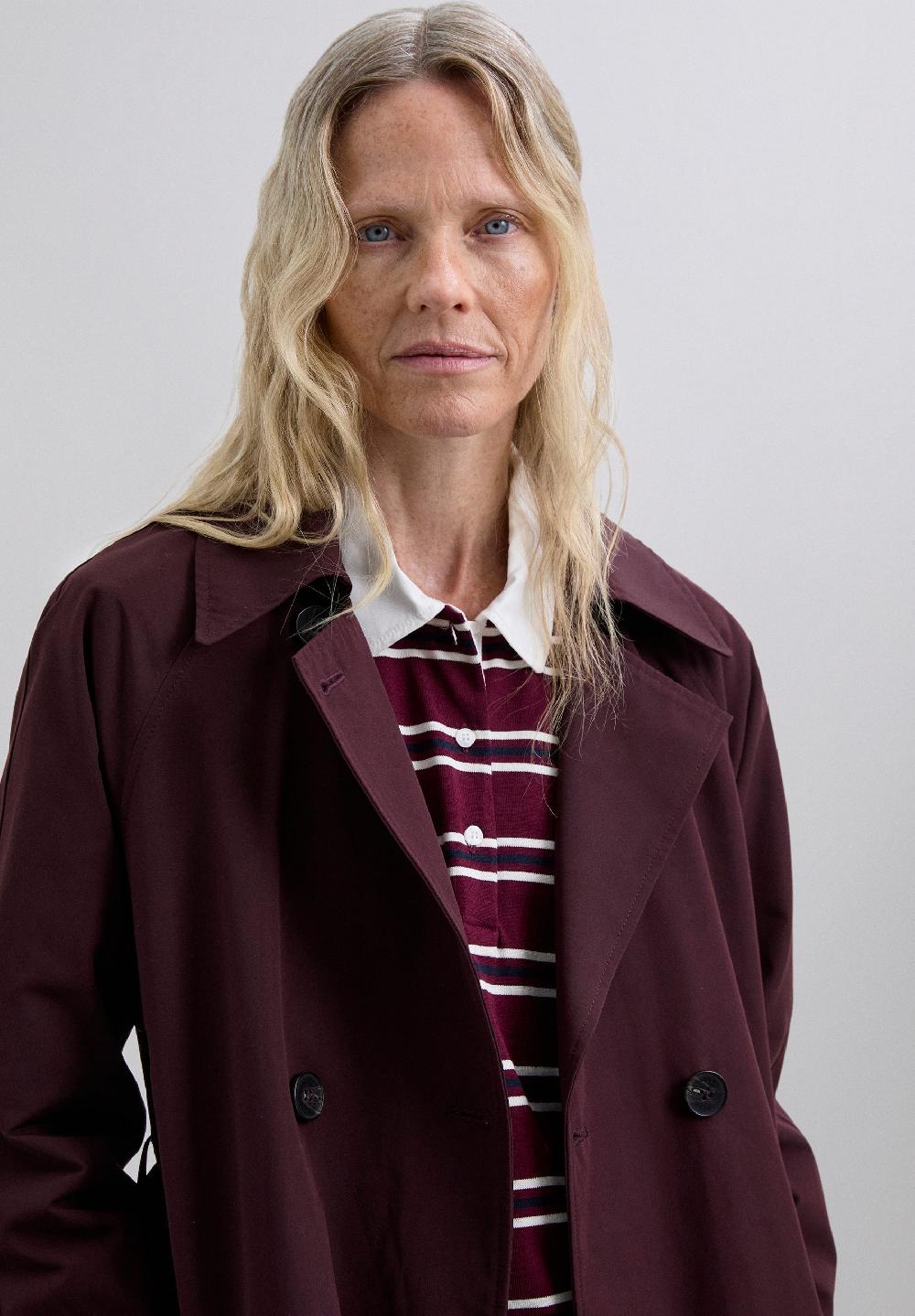 Scalpers WATERPROOF TRENCH COAT BURGUNDY