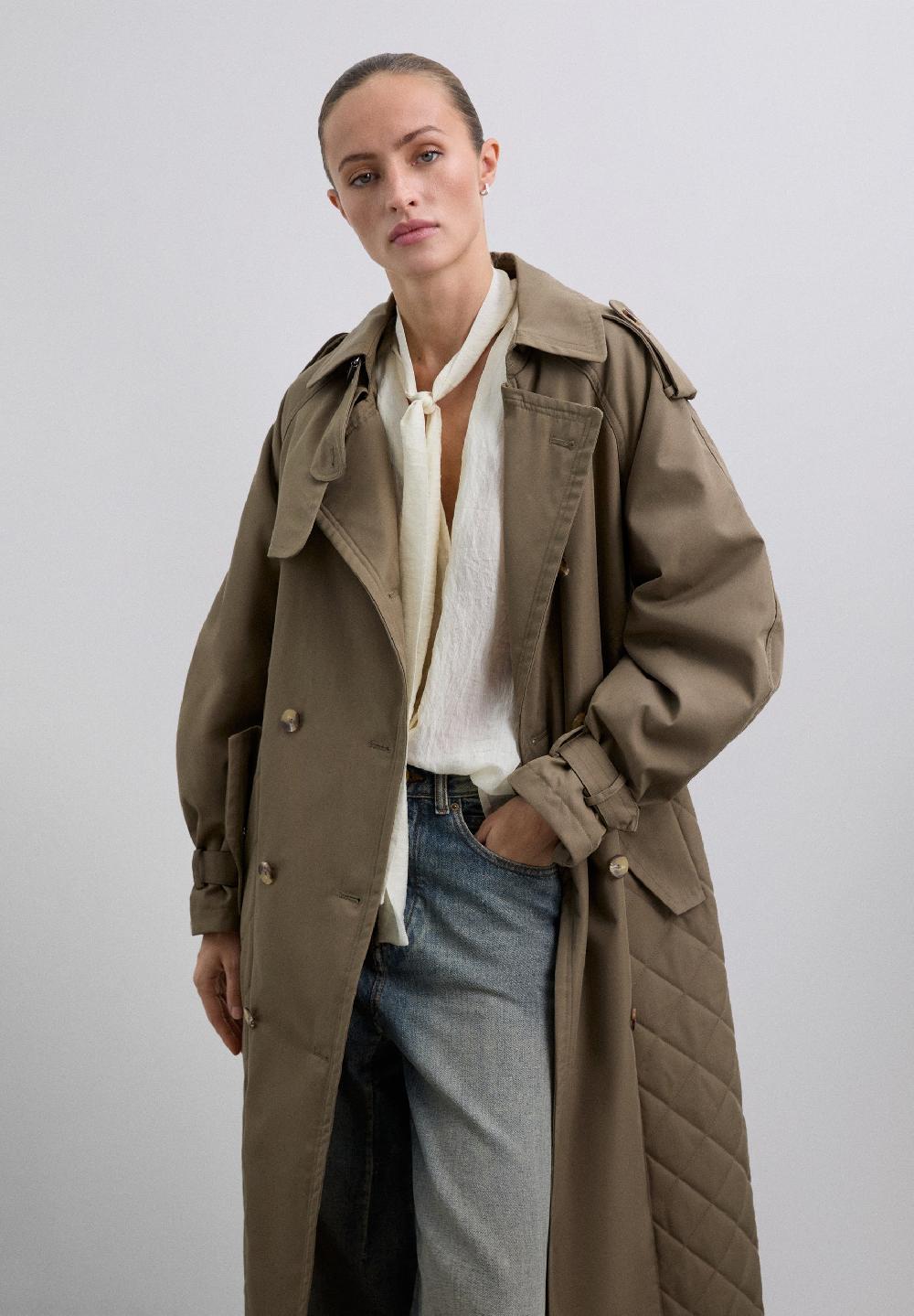 Scalpers WATERPROOF TRENCH COAT KHAKI