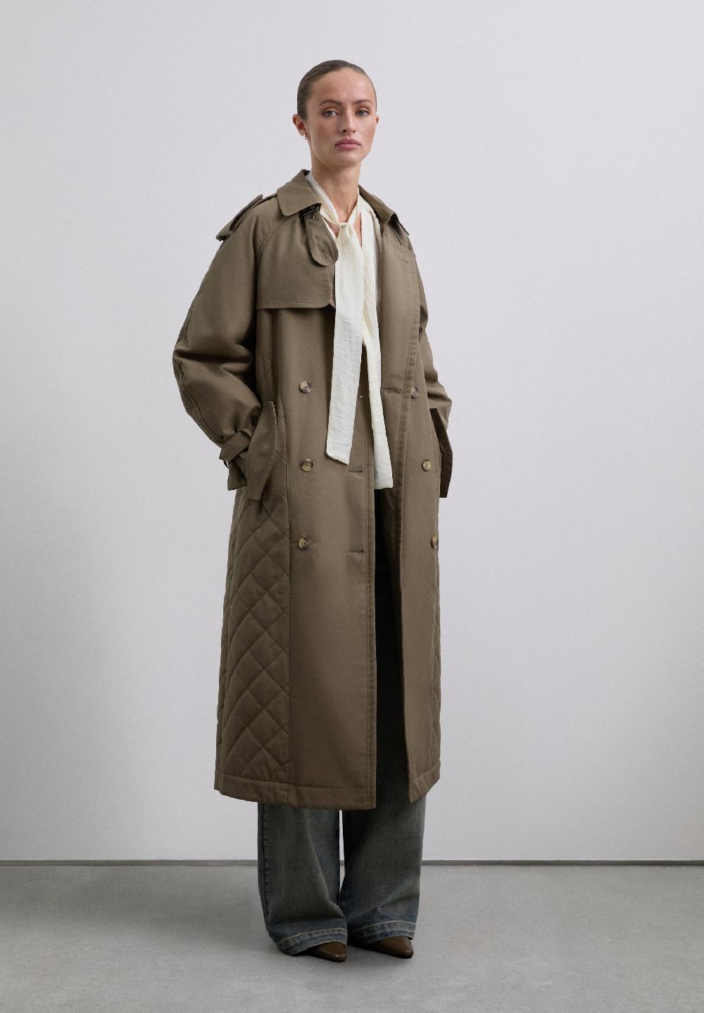 Scalpers WATERPROOF TRENCH COAT KHAKI