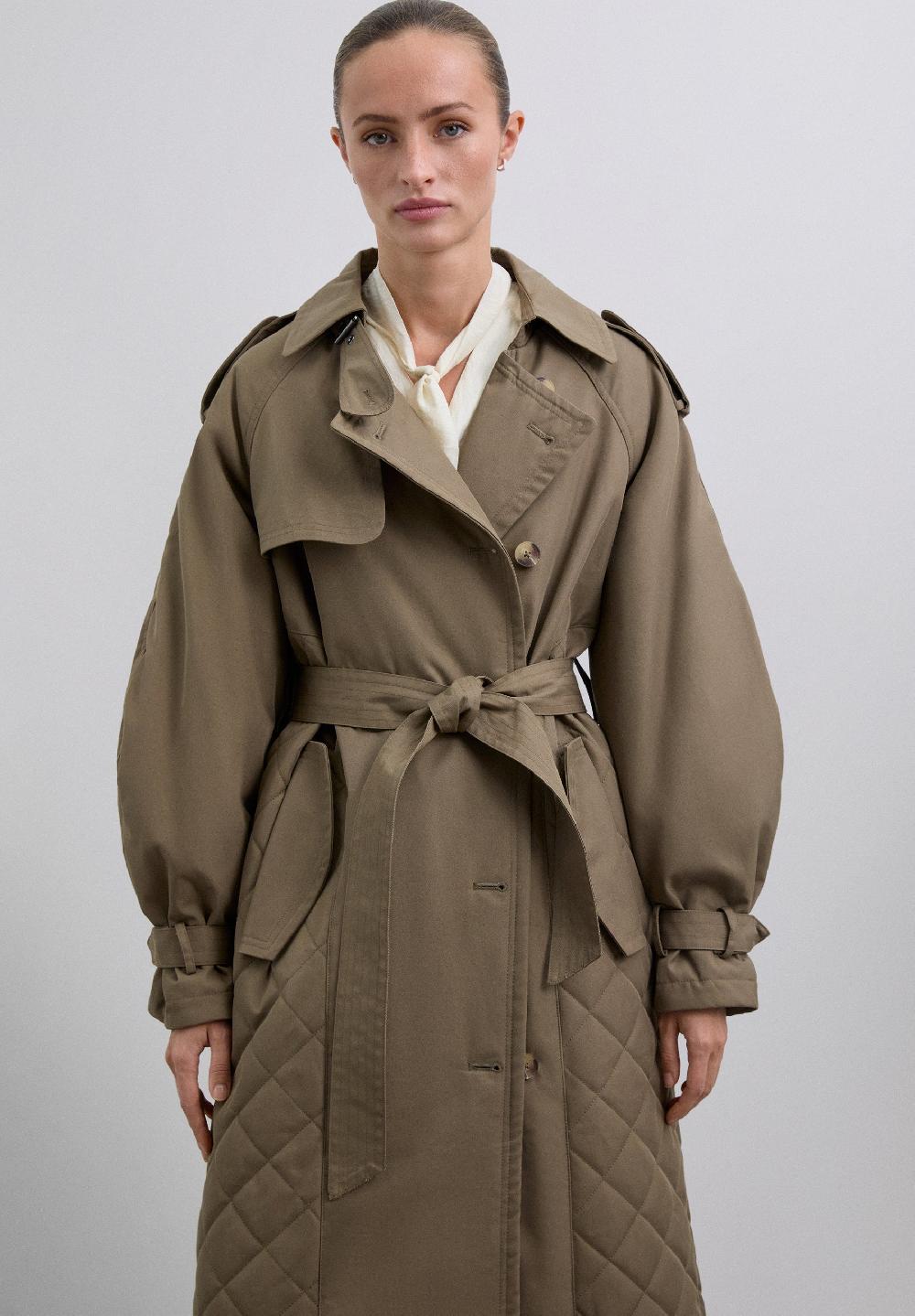 Scalpers WATERPROOF TRENCH COAT KHAKI