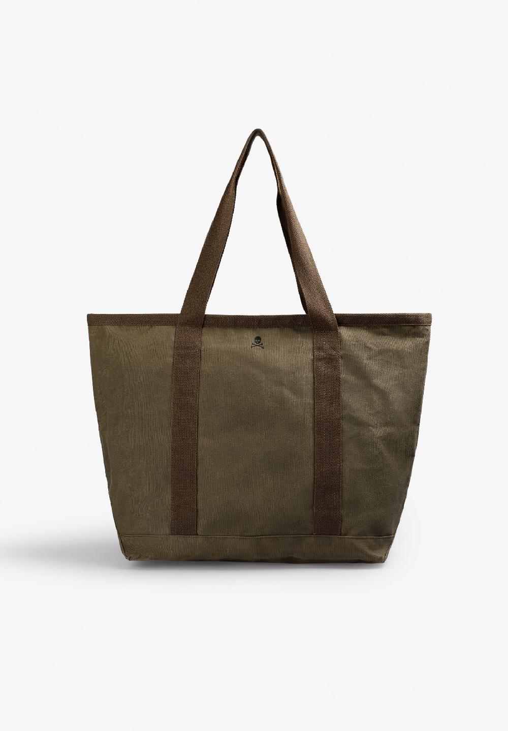 Scalpers WAXED TOTE BAG BROWN