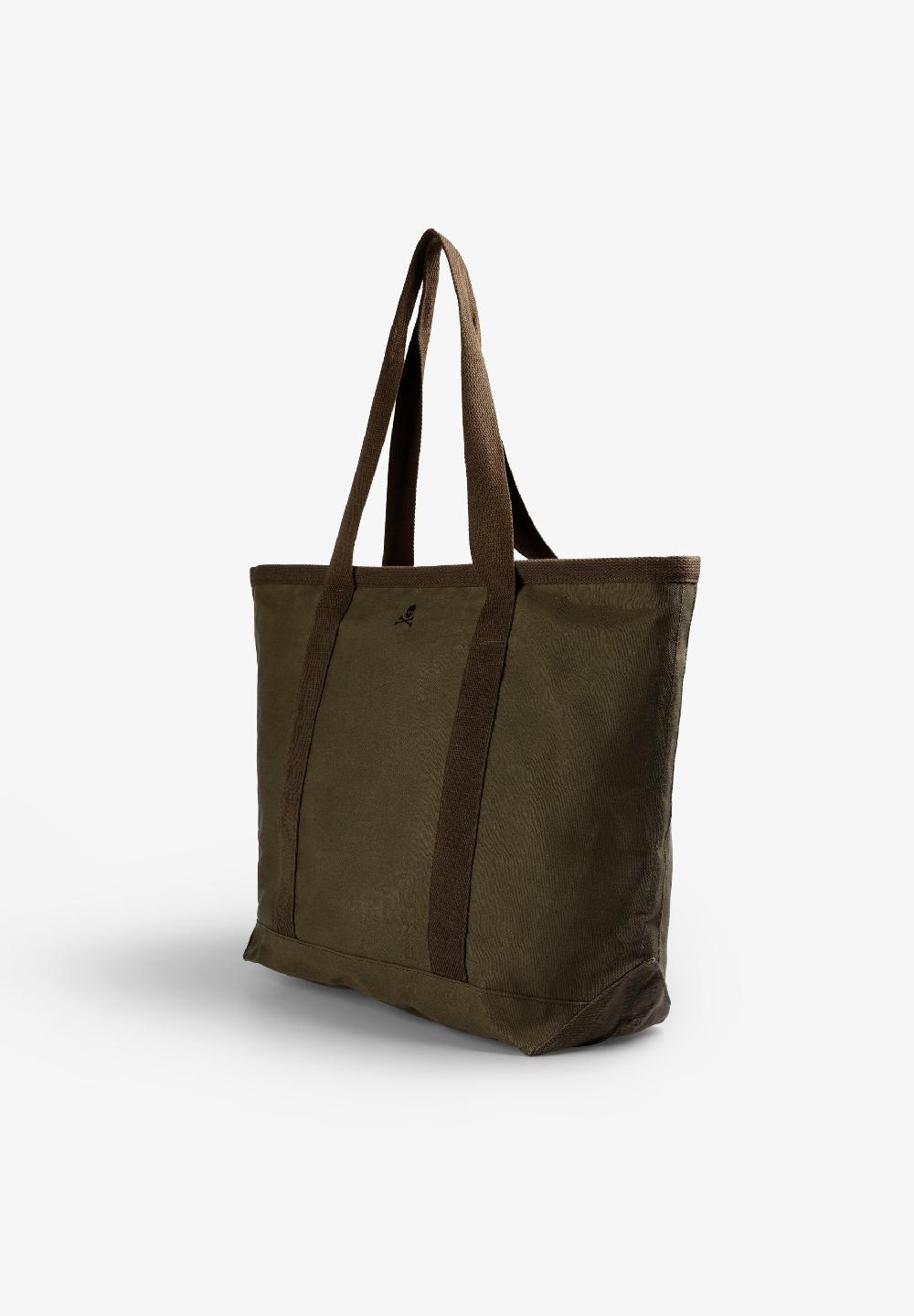 Scalpers WAXED TOTE BAG BROWN