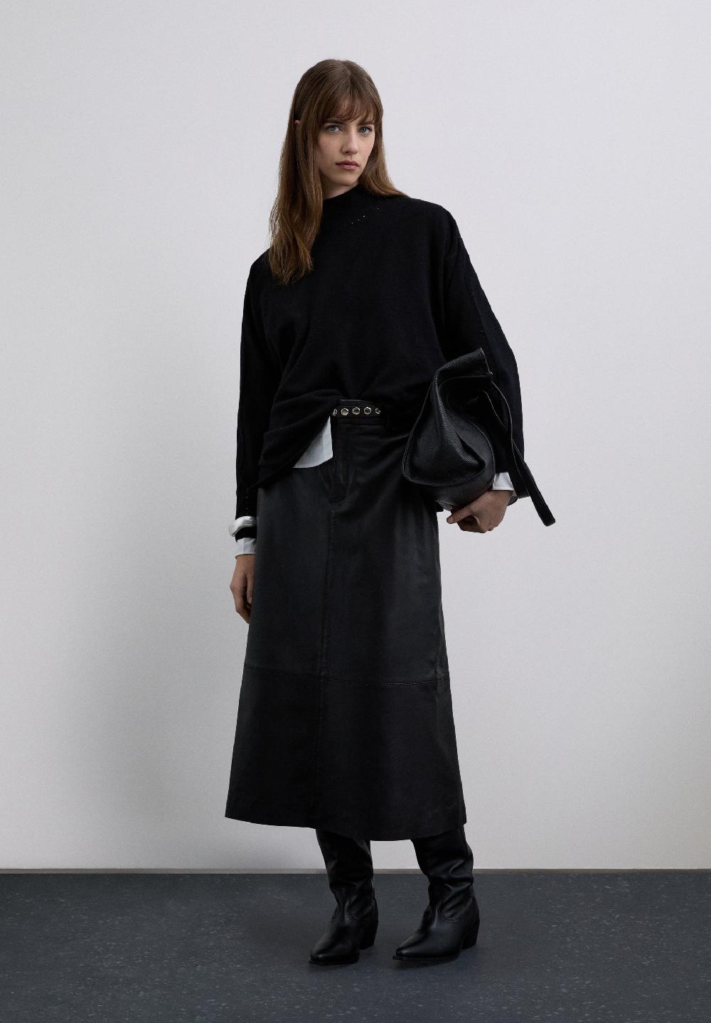 Scalpers WOOL BLEND HIGH NECK SWEATER BLACK