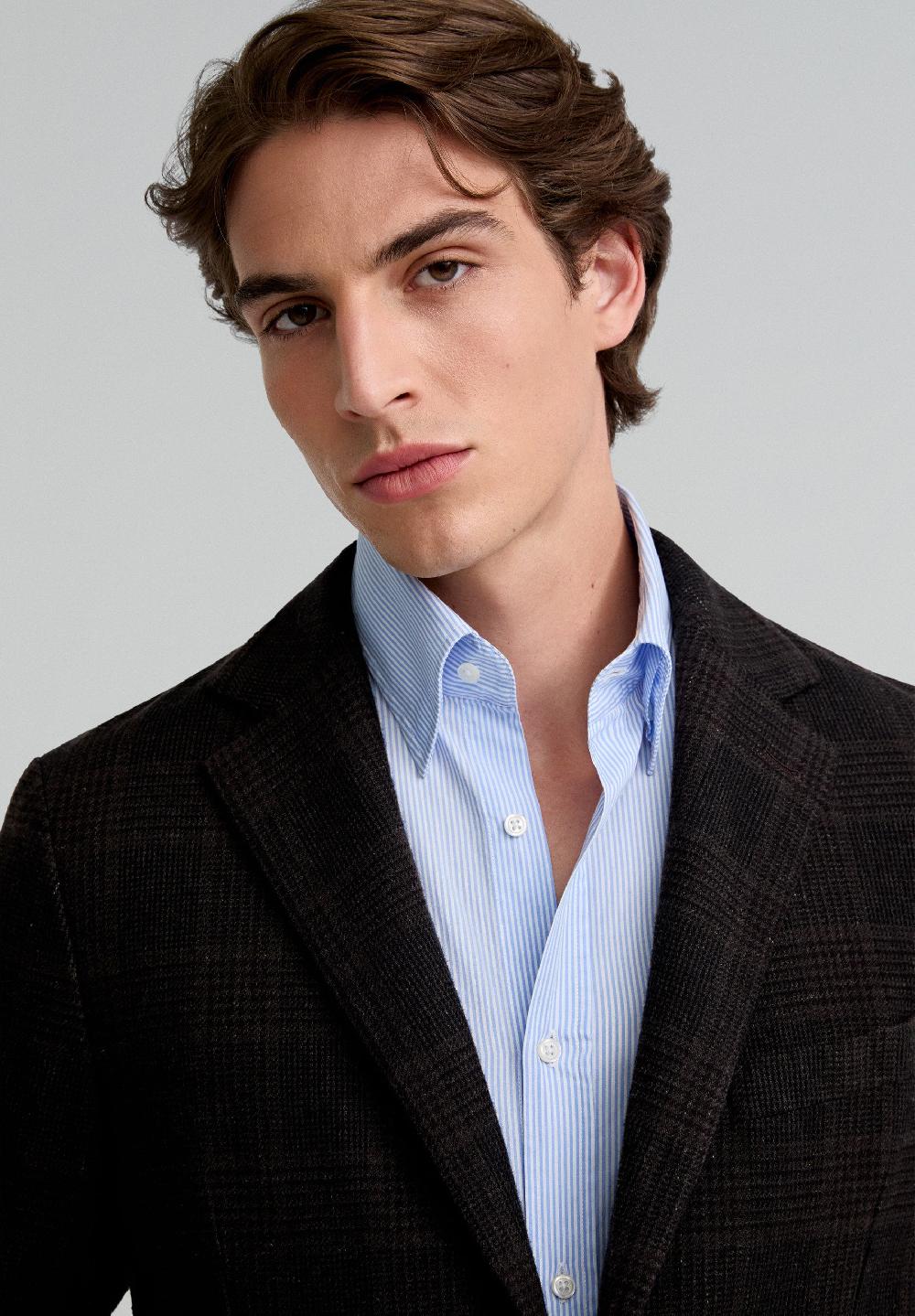 Scalpers WOOL CHECK BLAZER BROWN CHECK