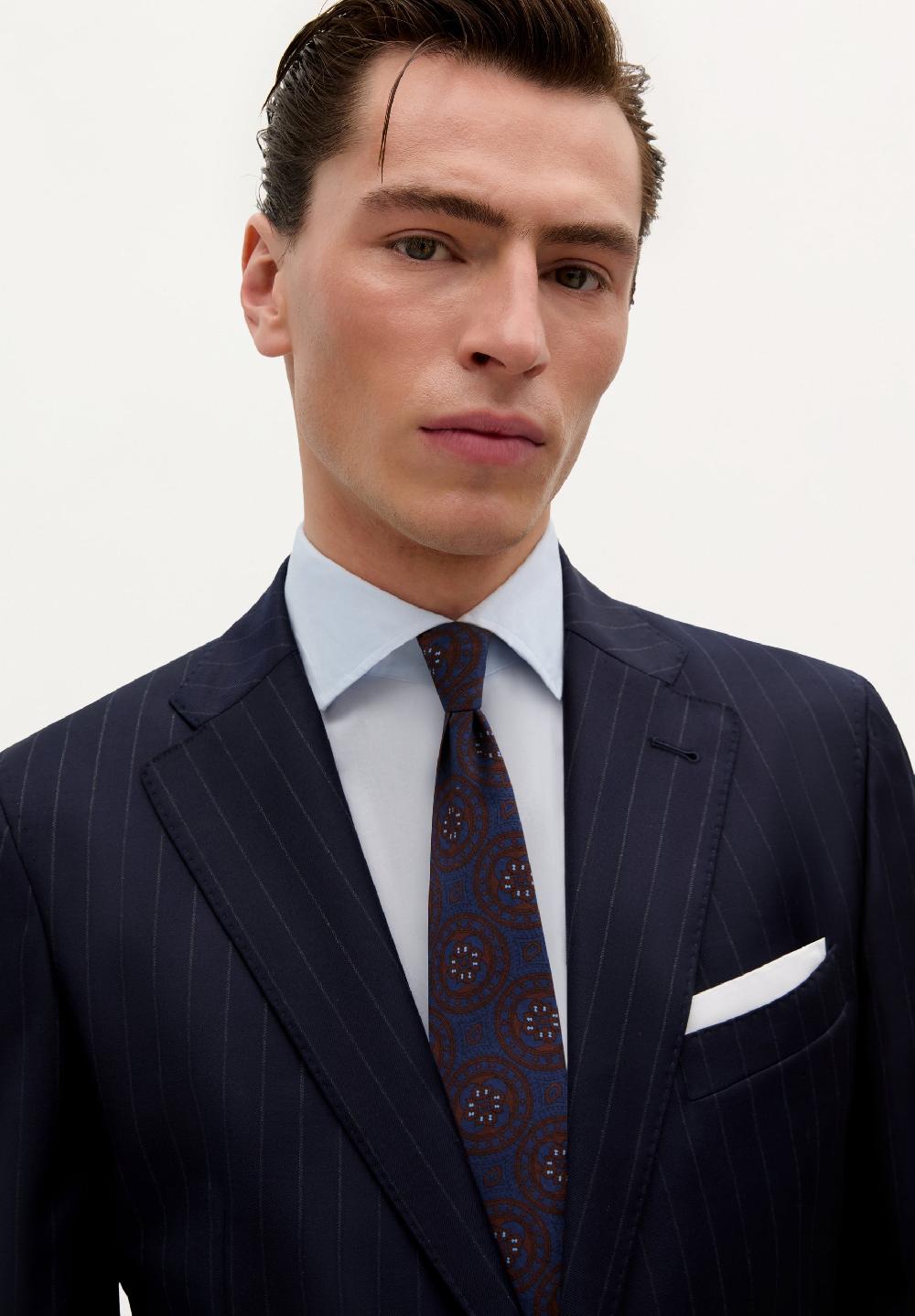 Scalpers WOOL PINSTRIPE BLAZER NAVY STRIPES