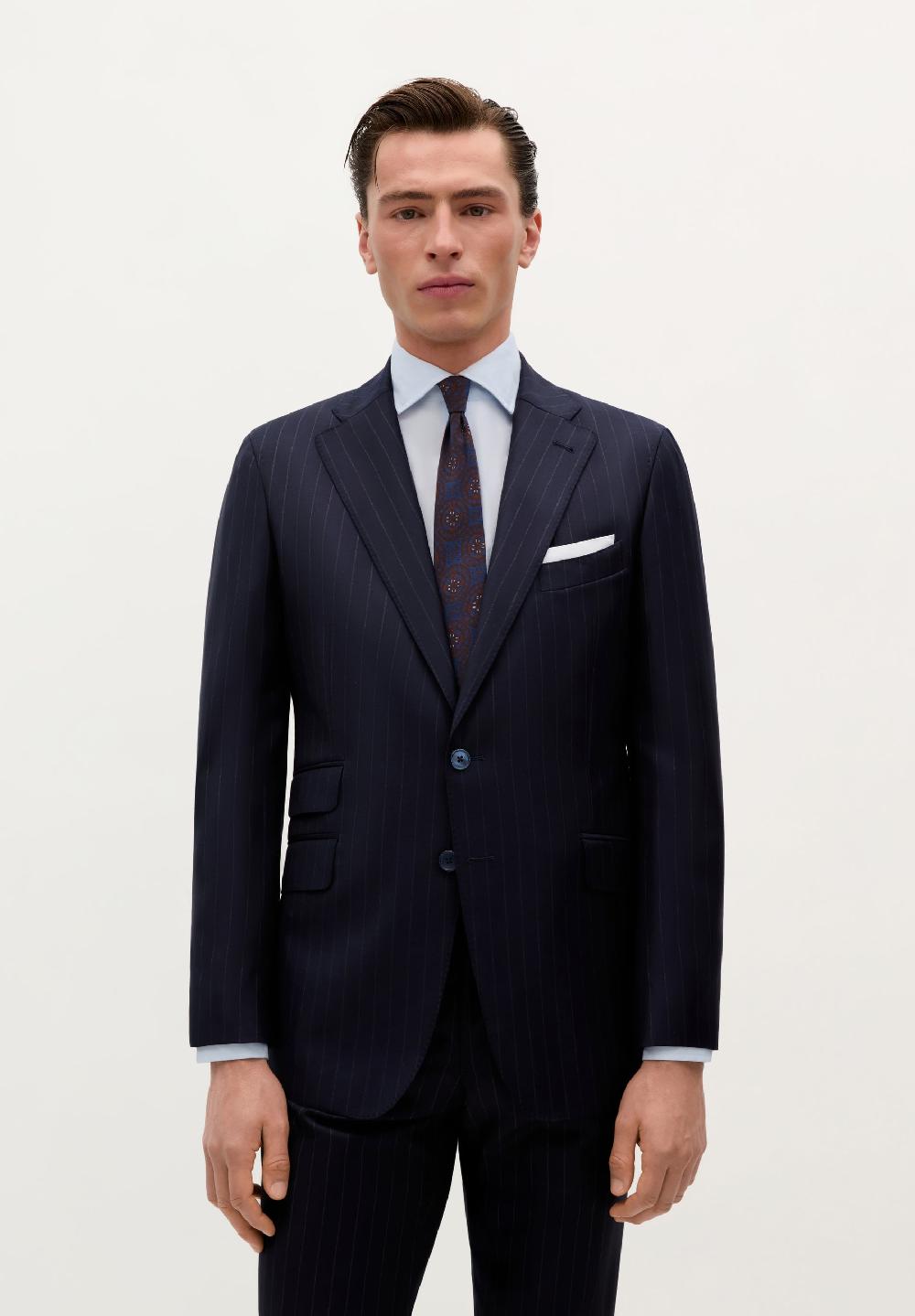 scalpers WOOL PINSTRIPE BLAZER NAVY STRIPES