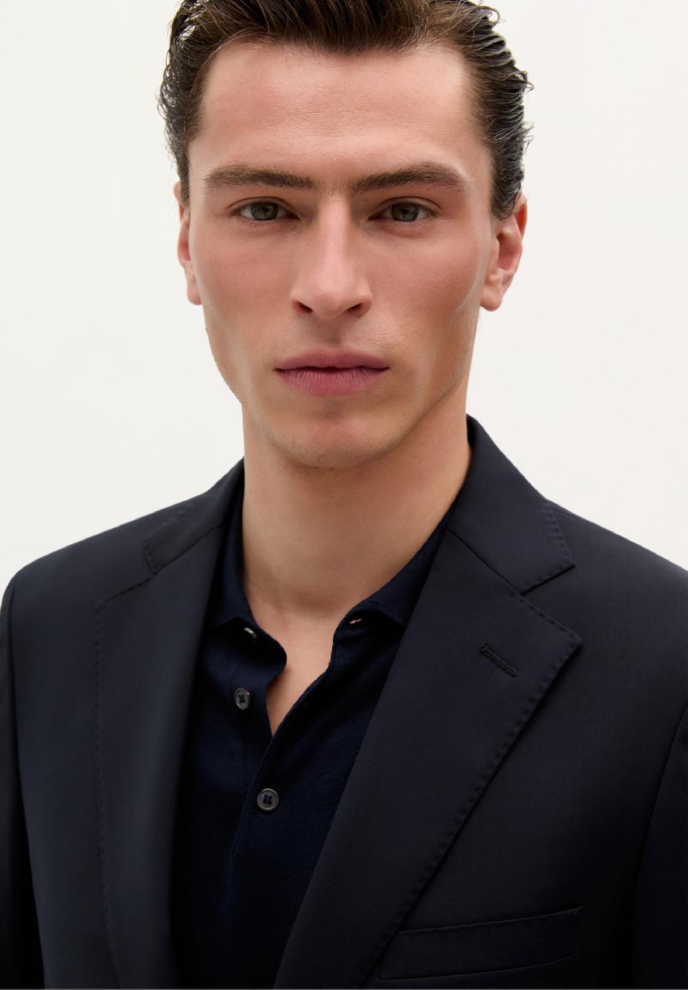 Scalpers WOOL SUIT BLAZER NAVY